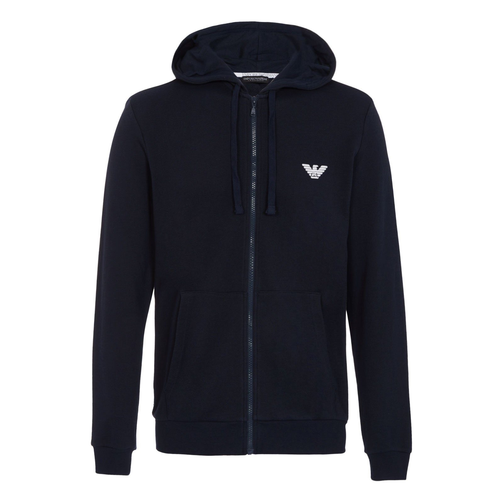 Emporio Armani Kapuzensweatjacke Hood Sweater L/Sleeves W/Zip mit seitlichen Logo-Streifen