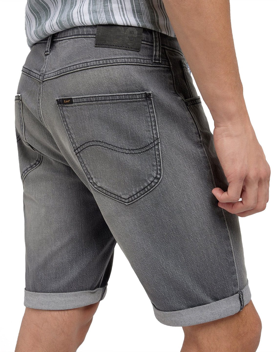 Lee® Jeansshorts Regular Fit - 5 POCKET WASHED GREY