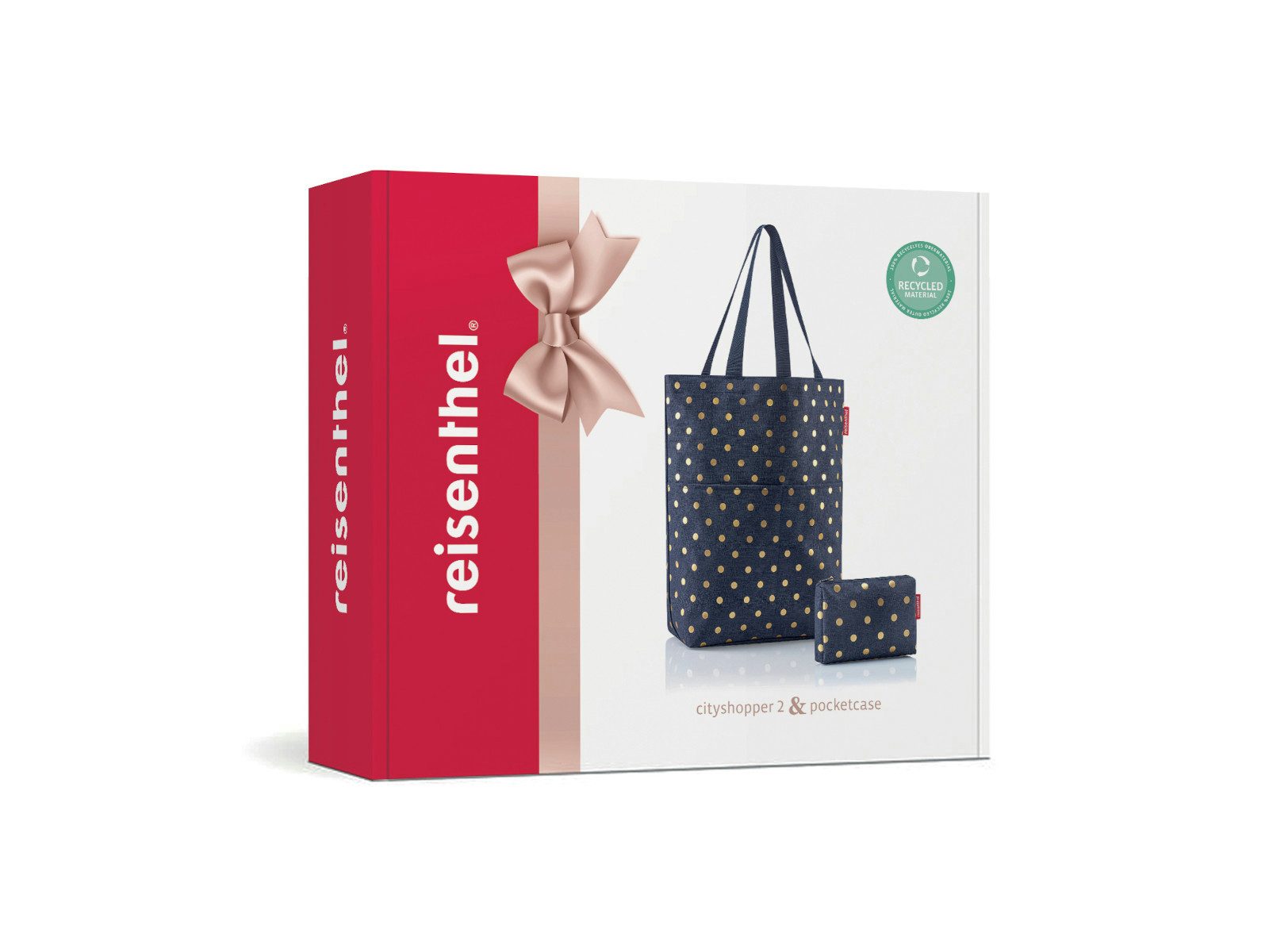 Reisenthel Ensemble CityShopper : Cabas + Pochette - Polyester Recyclé Imperméable - Volume 22L + 0,5L - Cadeau Pratique