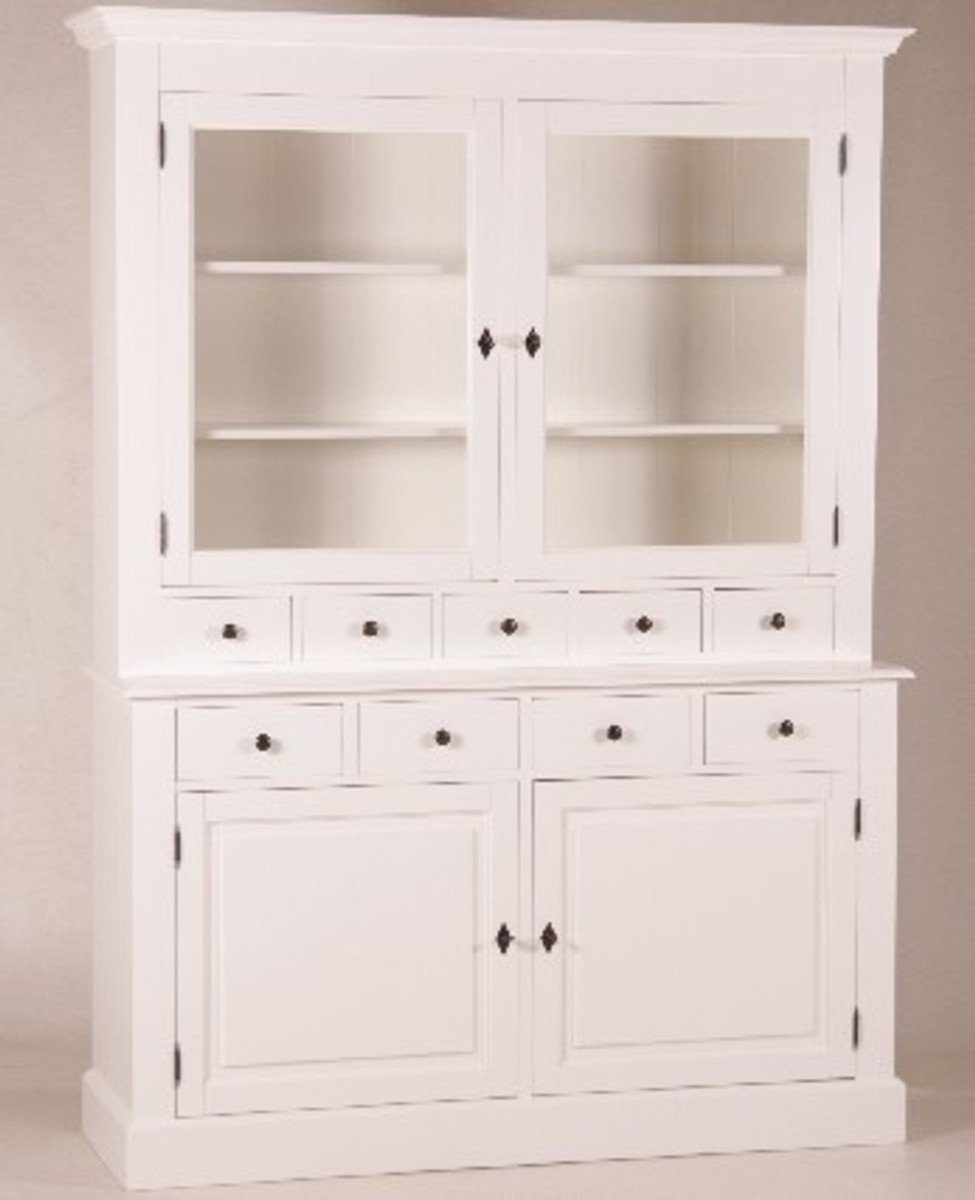 B Buffetschrank Landhaus 208 155 Weiß cm Schrank Padrino Shabby Chic - H Stil Schrank x Esszimmer Casa Küchenbuffet