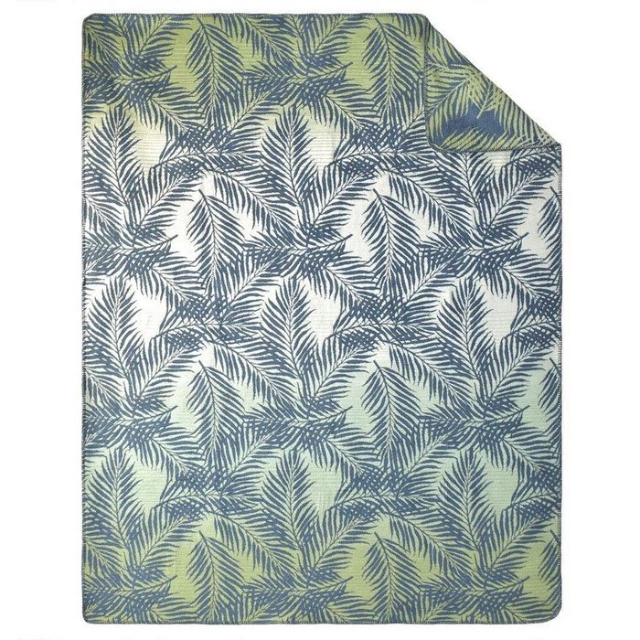 Bettüberwurf Palmenblätter Kassandra 150x200 cm SEI Design Wohndecke - Kuscheldecke