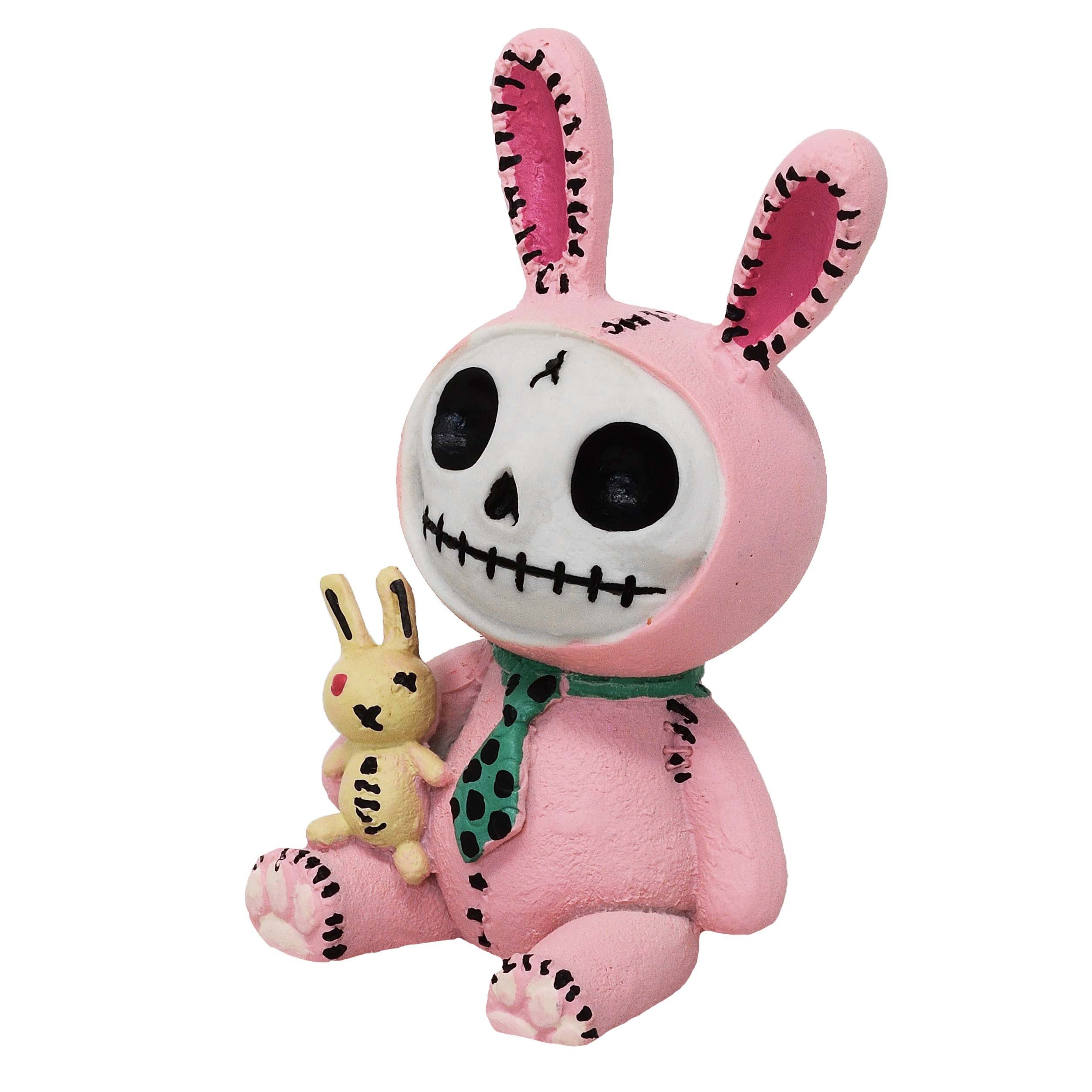 MystiCalls Sammelfigur Furrybones - Pink Bun Bun Totenkopf Furry Gothic Skull (1 St), Sammelfigur, Sammlerfigur, Designerfigur, Dekofigur, Dekorationsobjekt