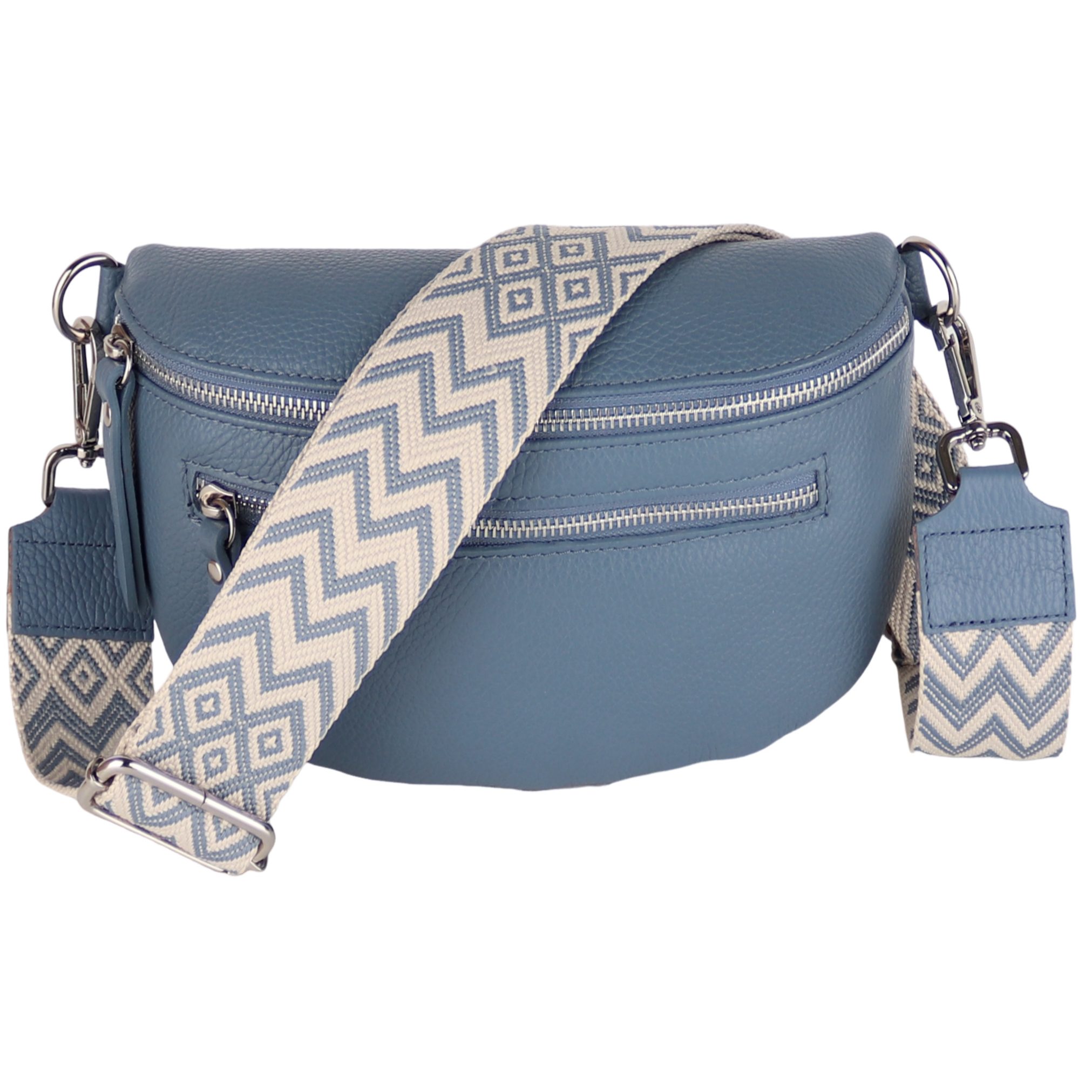 Bauchtasche Damen, Echtleder, Leder, Made in Italy, Umhängetasche, Brusttasche