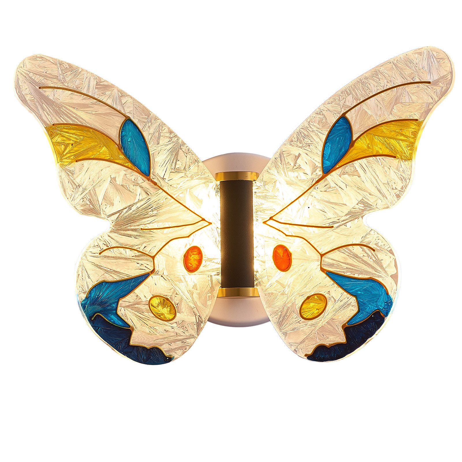 LED Wandleuchte LED Wandleuchte Schmetterling dimmbar, Wandlampe mit Zugschalter