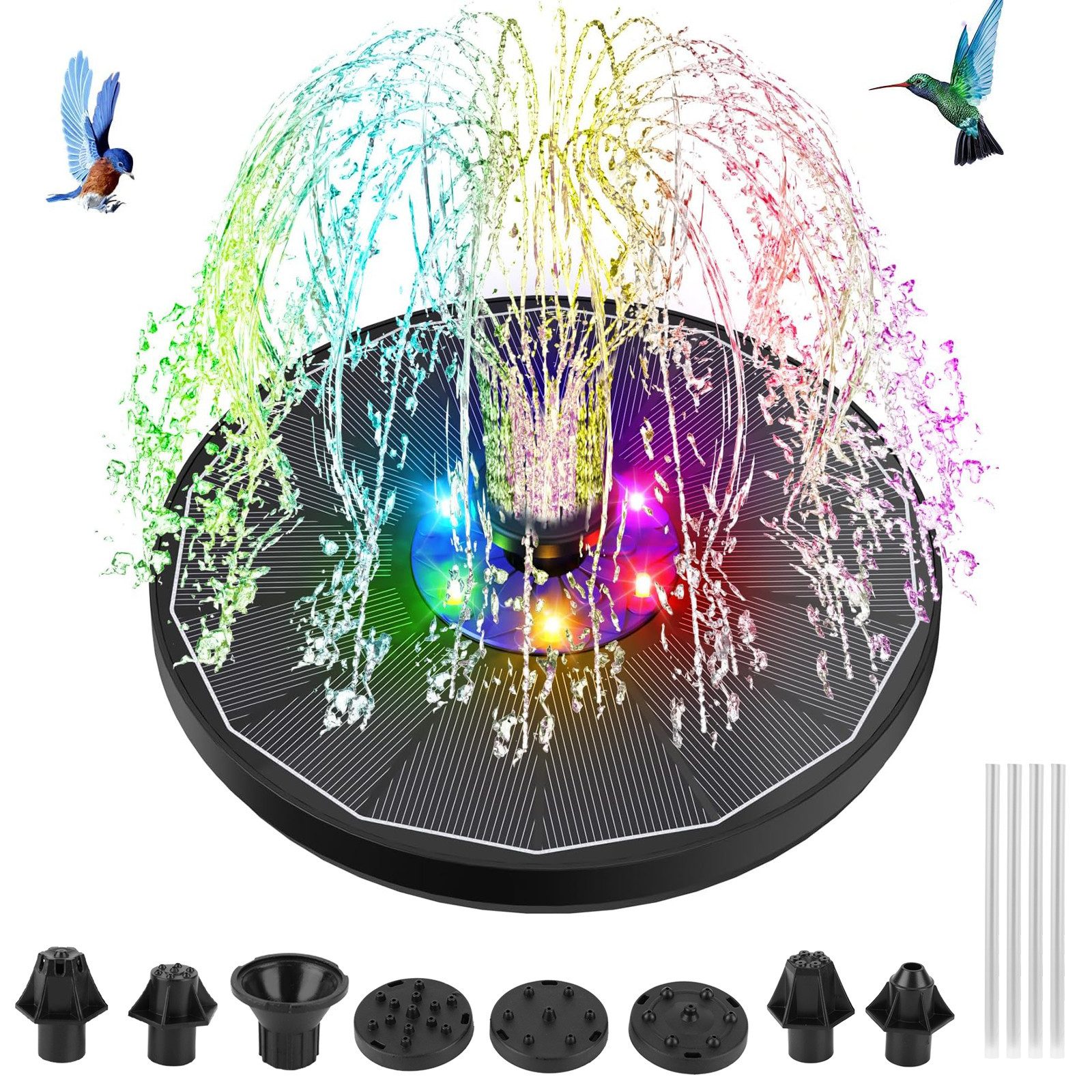 BlingBin Springbrunnenpumpe 3W LED Solar Springbrunnen günstig online kaufen
