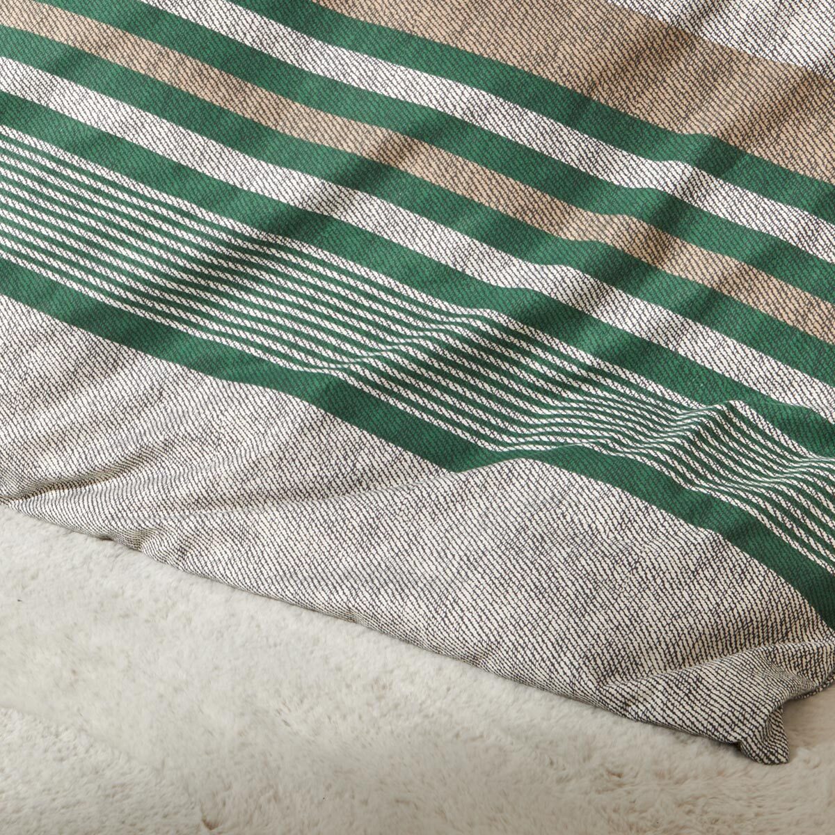 TRAUMSCHLAF Bettwäsche Mountain Stripe Forest, Flanell, 2 teilig, hochwertige Flanell Qualität, besonders flauschig