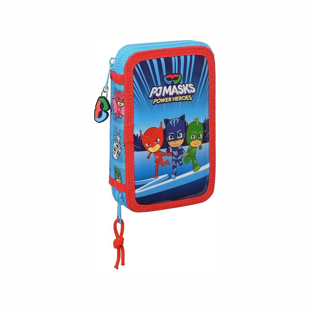safta Federtasche PJ Masks - Doppelmäppchen mit Inhalt - 20 cm