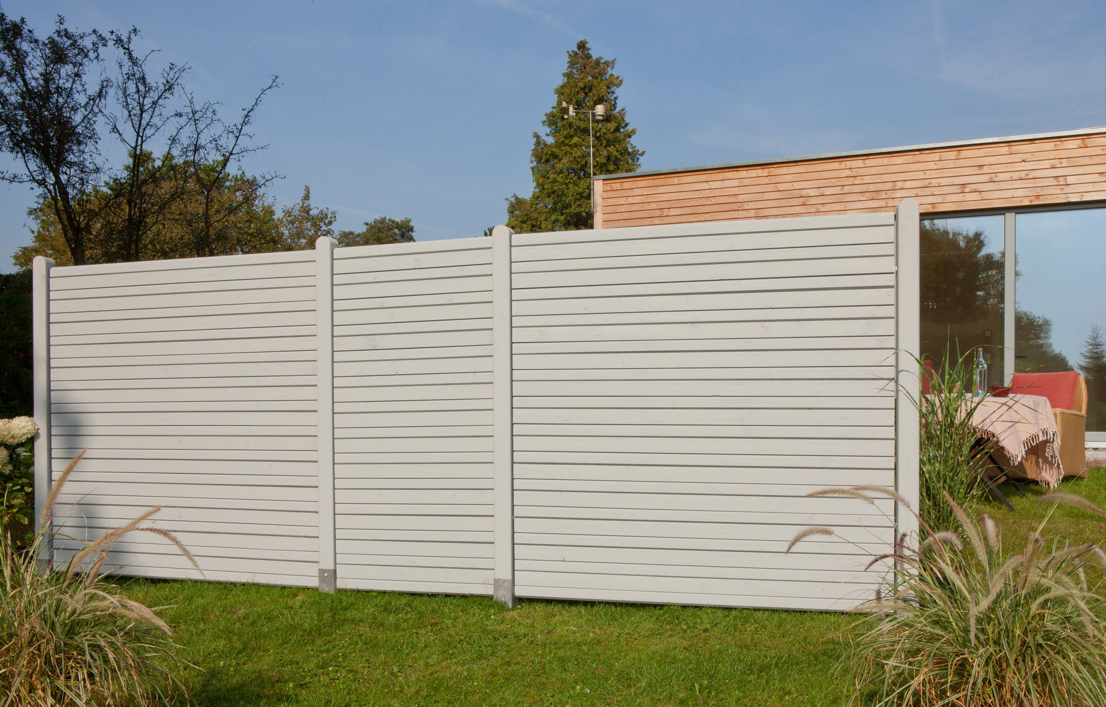 Kiehn-Holz Dichtzaun, (Set), 3-tlg., LxH: 486x180 cm, mit 4 Pfosten