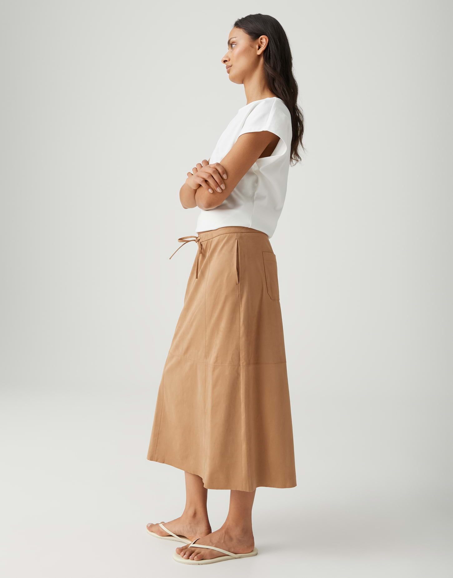 OPUS Midirock RINGA A-Linie in Velourslederoptik