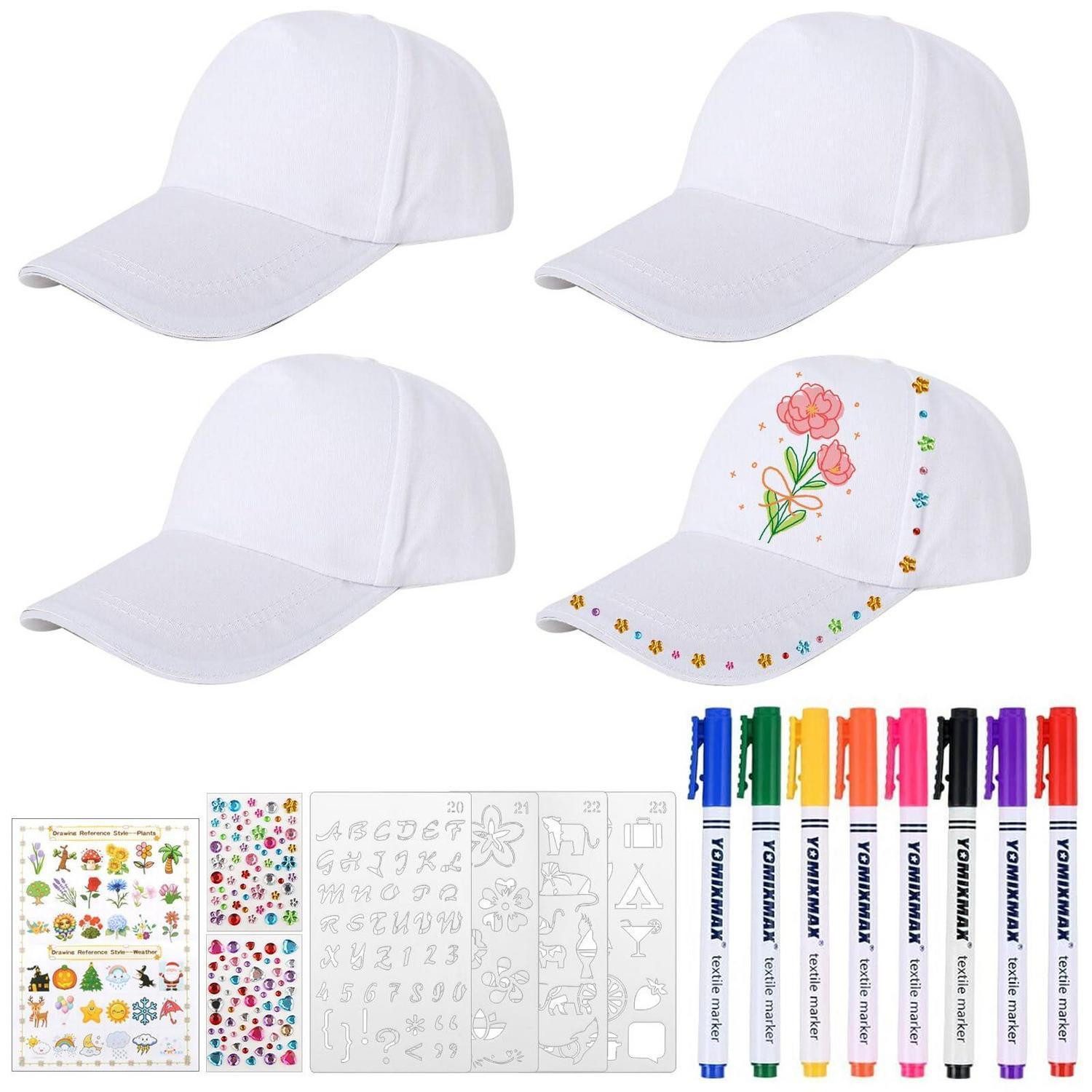 LuxusKollektion Kreativset Kinder-Baseballcap zum Bemalen mit Stiften