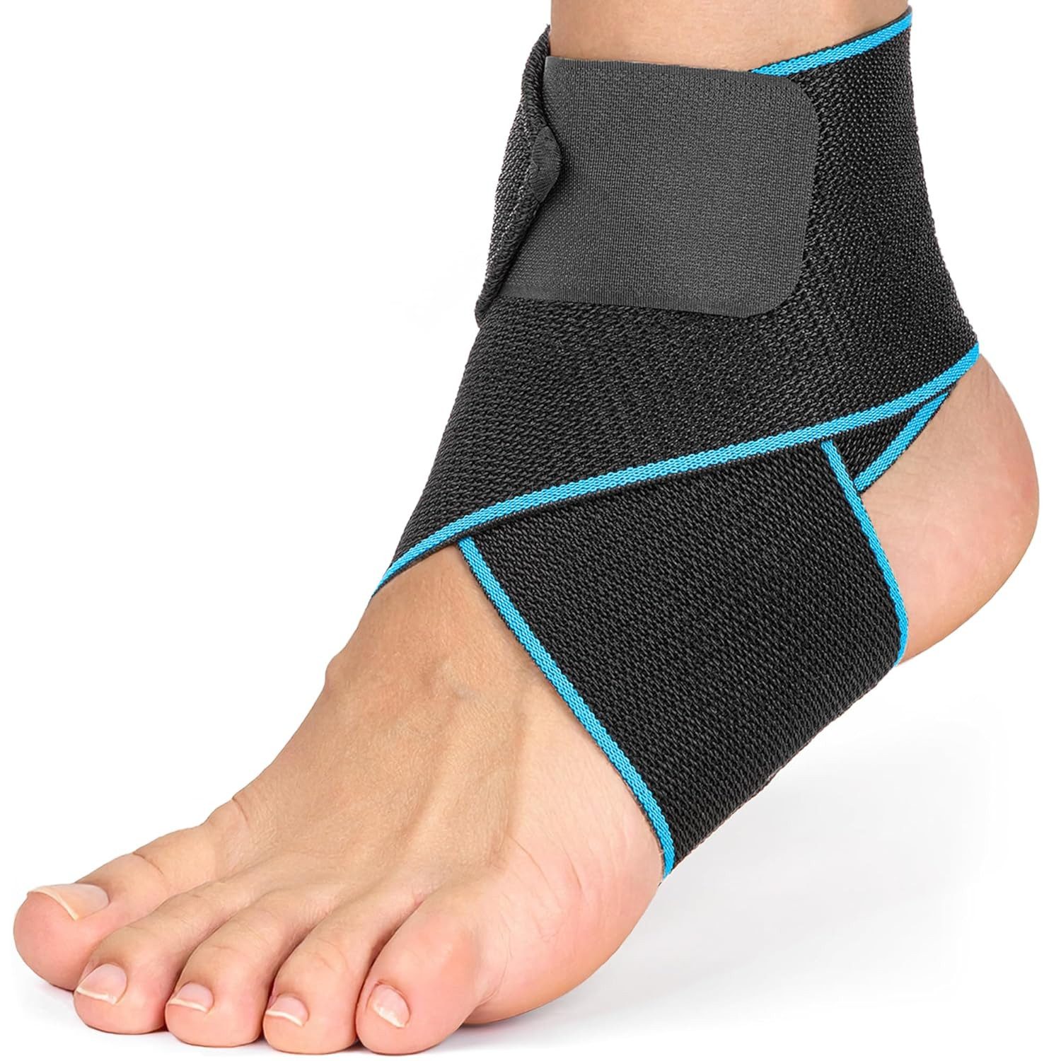 Fyrove Sprunggelenkbandage Kompressionssocken für Stabilität und Unterstützung des Fußgelenks, verstellbarer Riemen,mit anpassbarem Fixierungsriemen,Fußbandagen