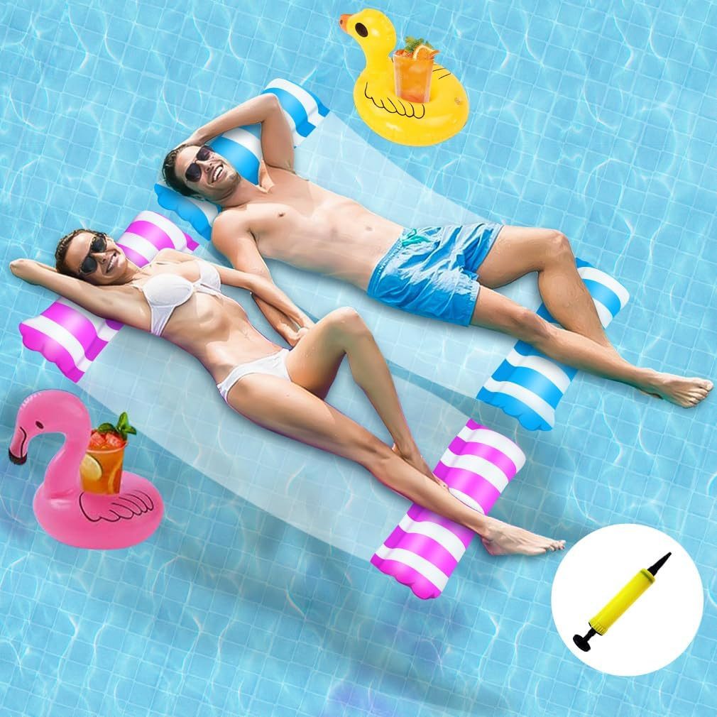 FELIXLEO Luftmatratze Luftmatratze 2 Stück Wasserhängematte mit 4 in 1 Luftmatratze, (2-St)