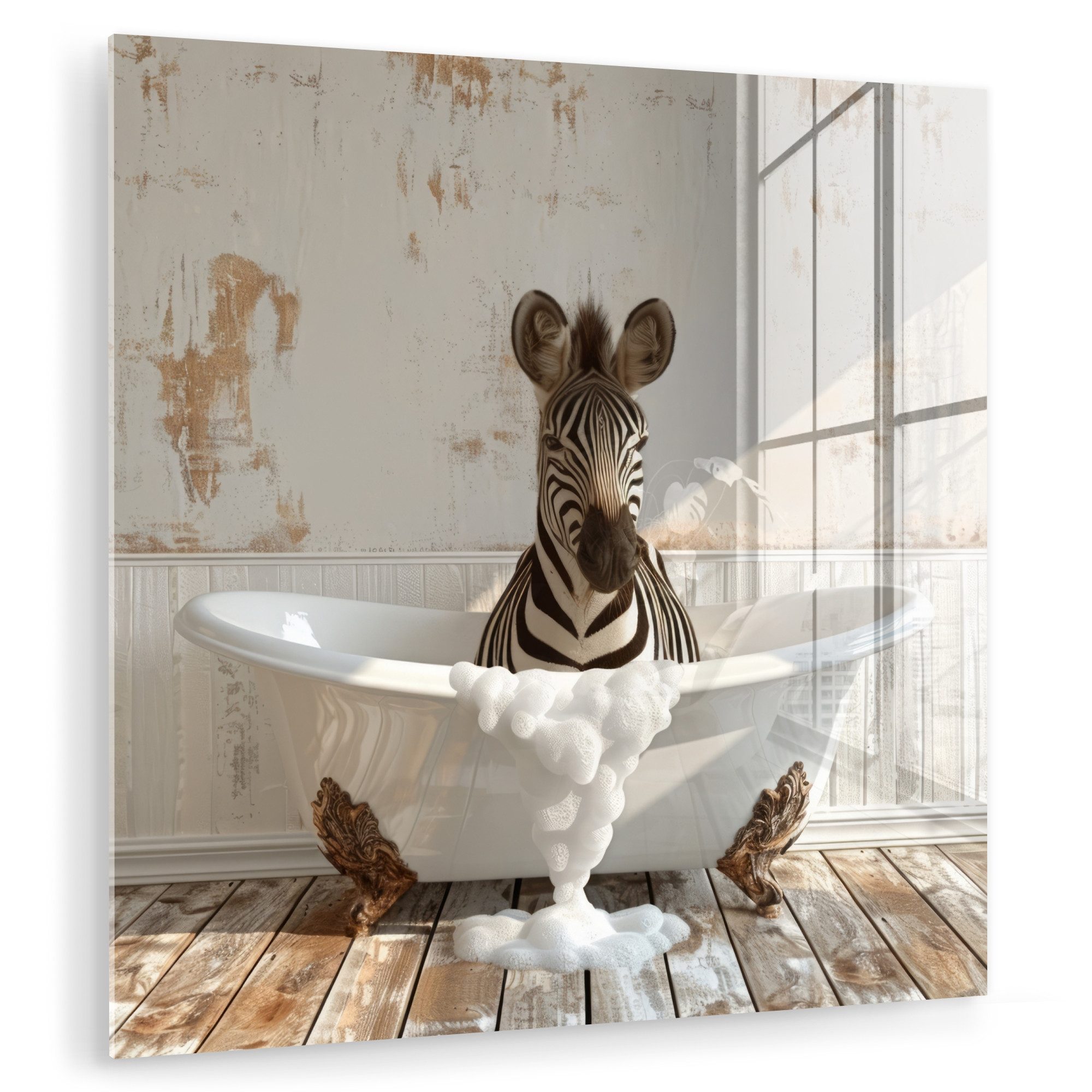 MuchoWow Acrylglasbild Vintage - Zebra - günstig online kaufen