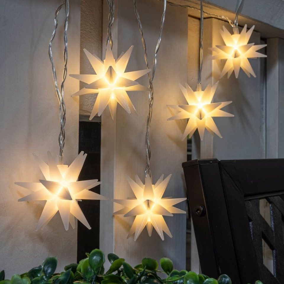 Gravidus LED-Lichterkette LED Lichterkette mit 5 Sternen Beleuchtung  Weihnachten Innen Außen