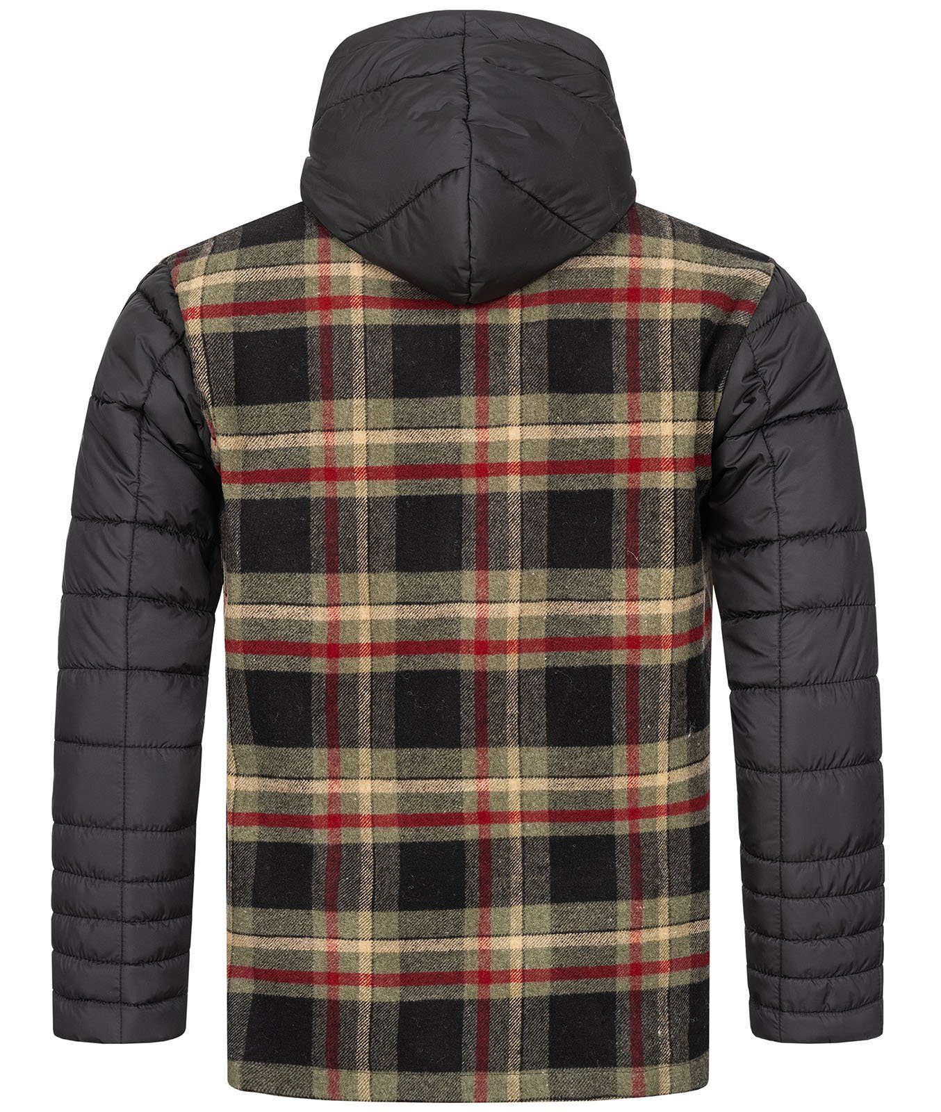 Rock Creek Steppjacke Herren Flanelljacke mit Kapuze H-265
