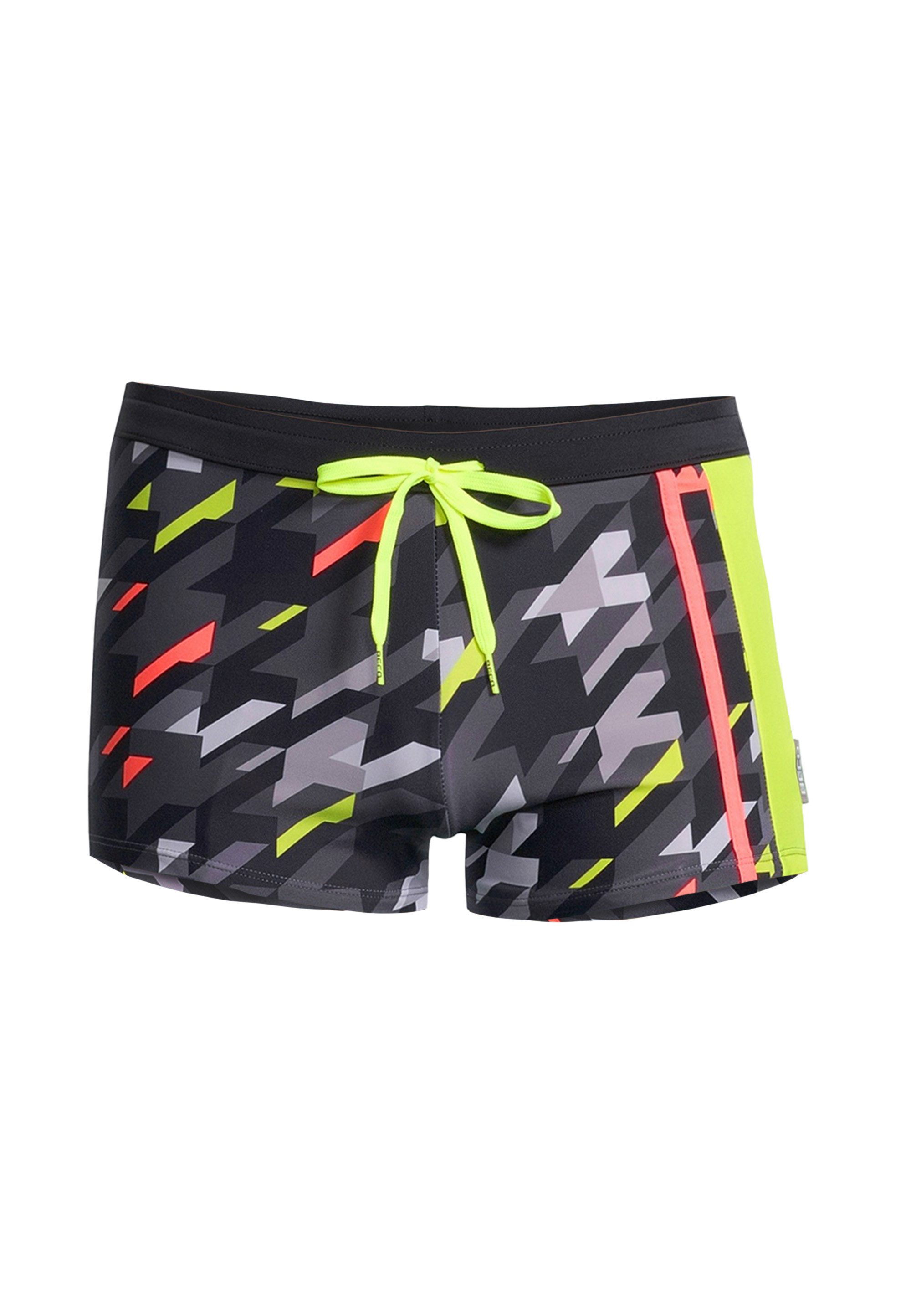 Beco Beermann Badeshorts SUNSET (1-St) mit durchgehendem Bindeband und coolem Geo-Muster