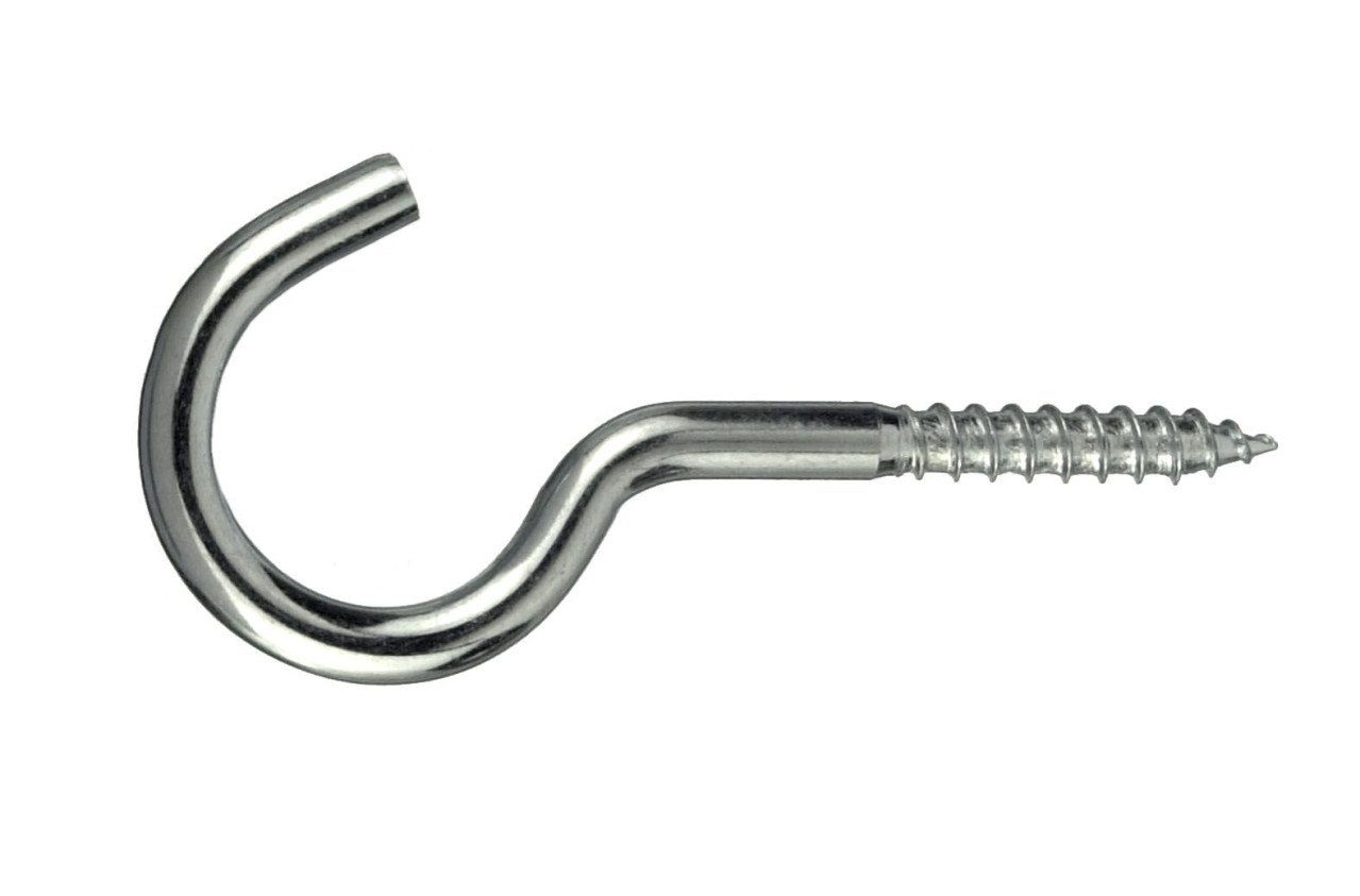 Schraubhaken Wäscheleinenhaken 5,2 x 80 mm verzinkt