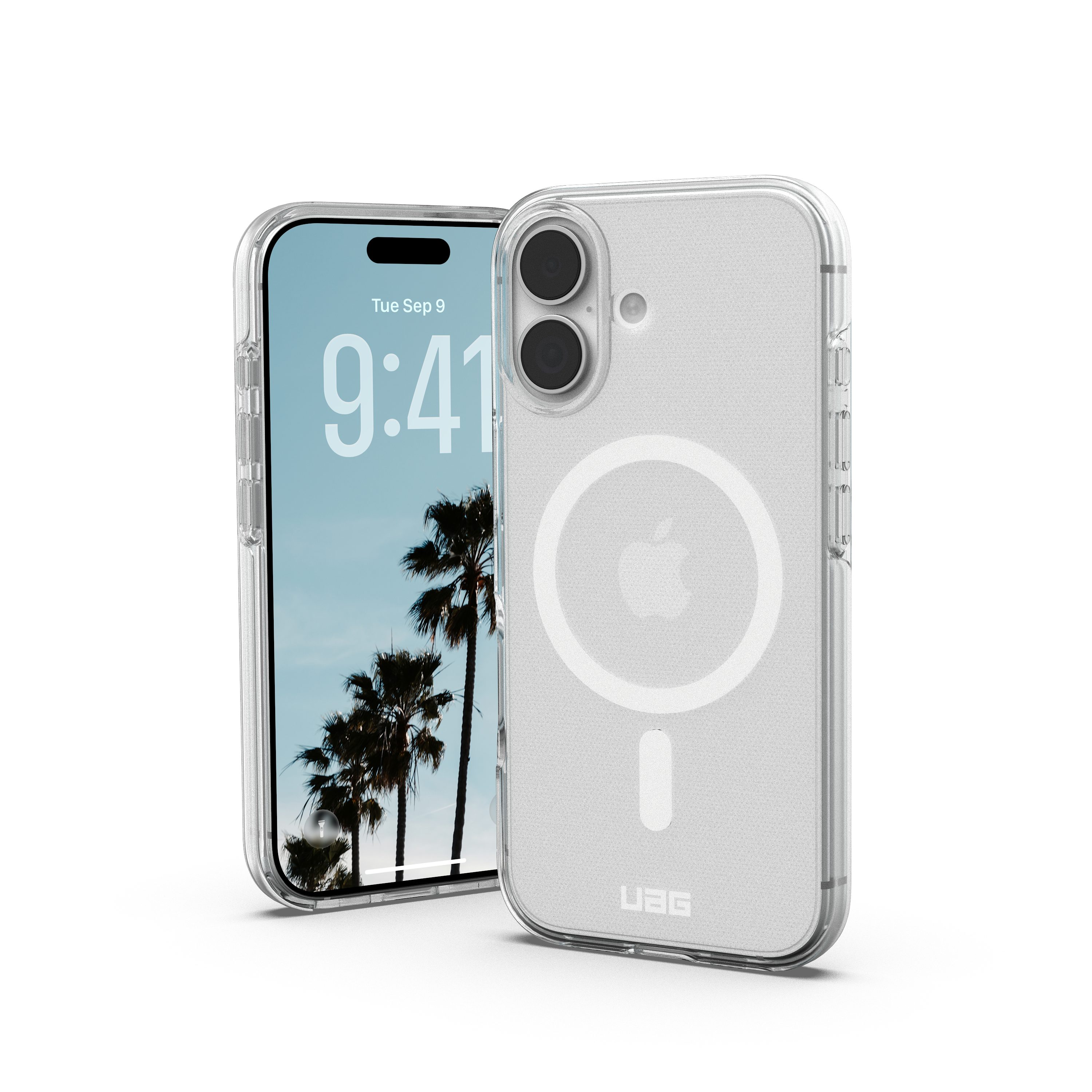 Urban Armor Gear Smartphone-Hülle Scout Clear - iPhone 17 MagSafe Hülle transparent, [Luftgepolsterte Ecken, Magnetring]