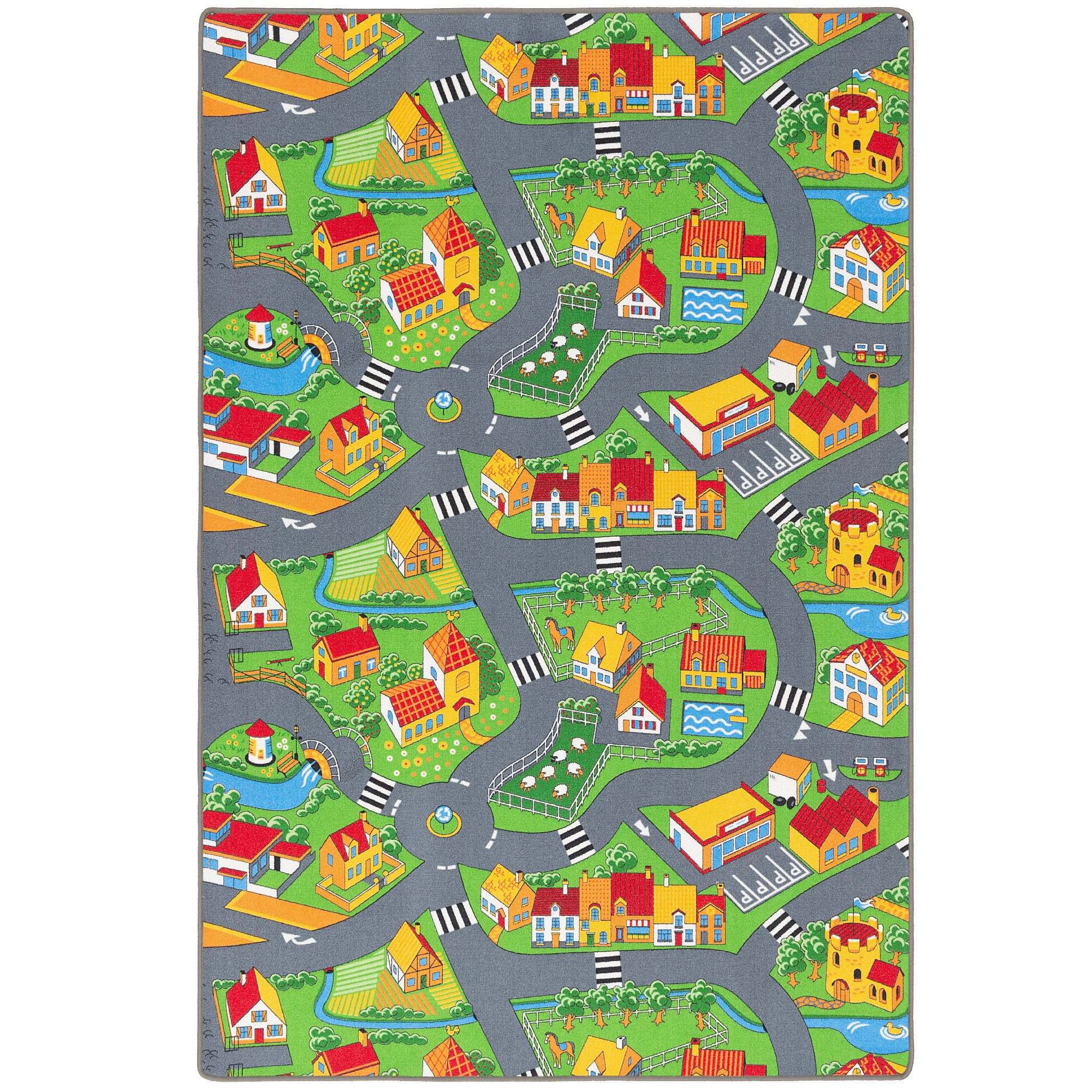 Snapstyle Kinderteppich Kinder Spiel Straßenteppich, Rechteckig, günstig online kaufen
