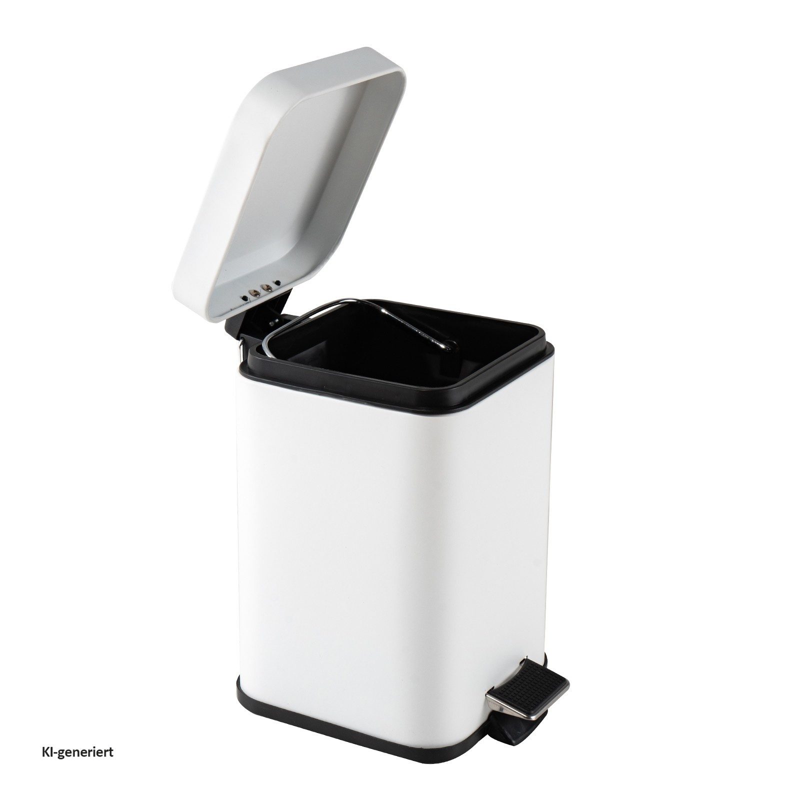 HTI-Living Kosmetikeimer Treteimer eckig Jannik 3 Liter Weiß, Mülleimer Kosmetikeimer mit Soft-Close-Deckel