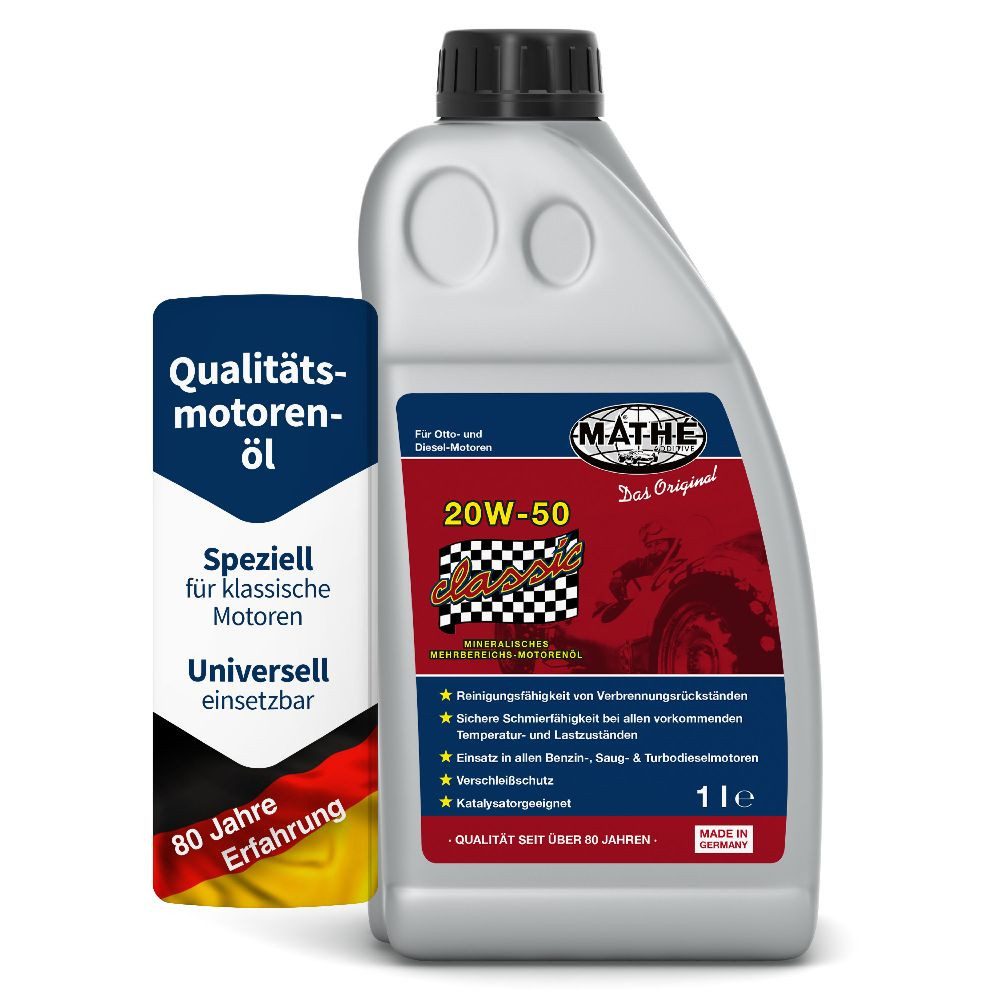 MATHY Motoröl MATHÉ SAE 20W-50 1,0 l, (1-tlg), Mineralisches Motoröl
