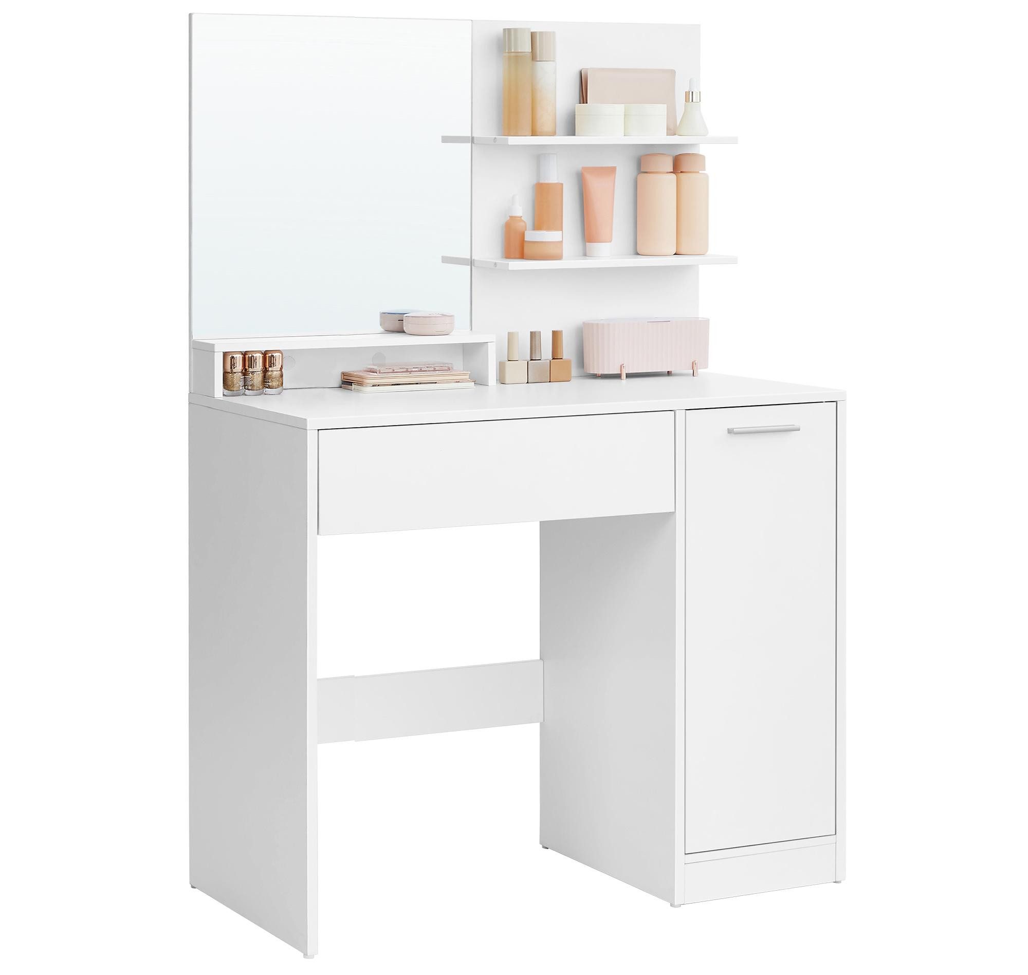 VASAGLE Schminktisch Frisiertisch, Kosmetiktisch, Schublade und offene Abla günstig online kaufen