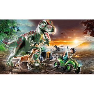 Playmobil® Konstruktions-Spielset Dinos T-Rex Angriff - Konstruktionsspielzeug - mehrfarbig