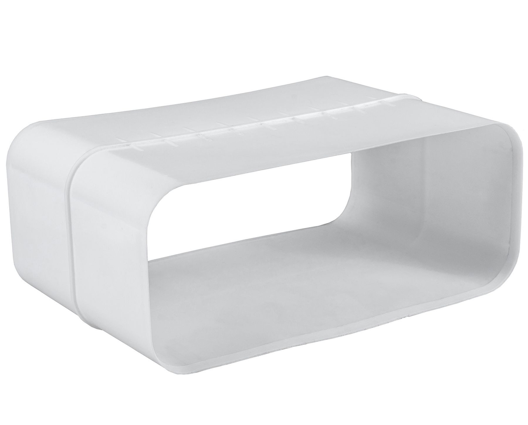 Wallair Montagezubehör Dunstabzugshaube Flachkanal 222x89mm Verbinder Muldenlüfter Überschieb-Muffe Tischhaube