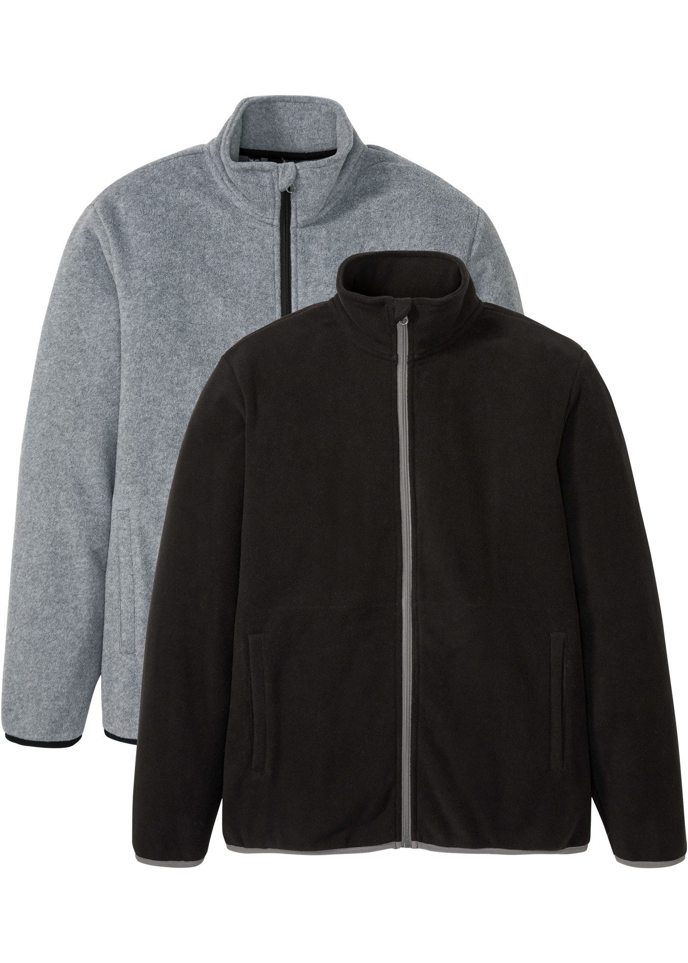 bonprix Fleecejacke (Packung, 2-St., 2) Fleecejacke (2er Pack) mit Stehkrag günstig online kaufen