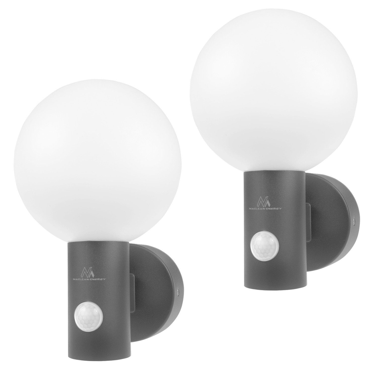 Maclean LED Außen-Wandleuchte MCE515, neutralweiß, LED-Bewegungsmelder PIR-Lampe außen IP65 15W