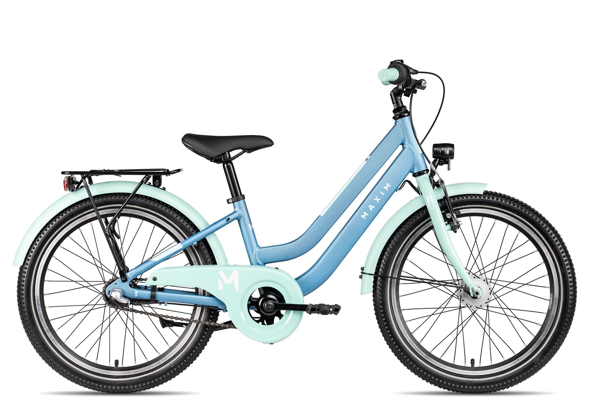 Maxim Kinderfahrrad Luna 20-3 Nexus, 3 Gang Shimano Nexus SG-3C41 Schaltwerk, Nabenschaltung Rücktritt, Straßenausstattung blau