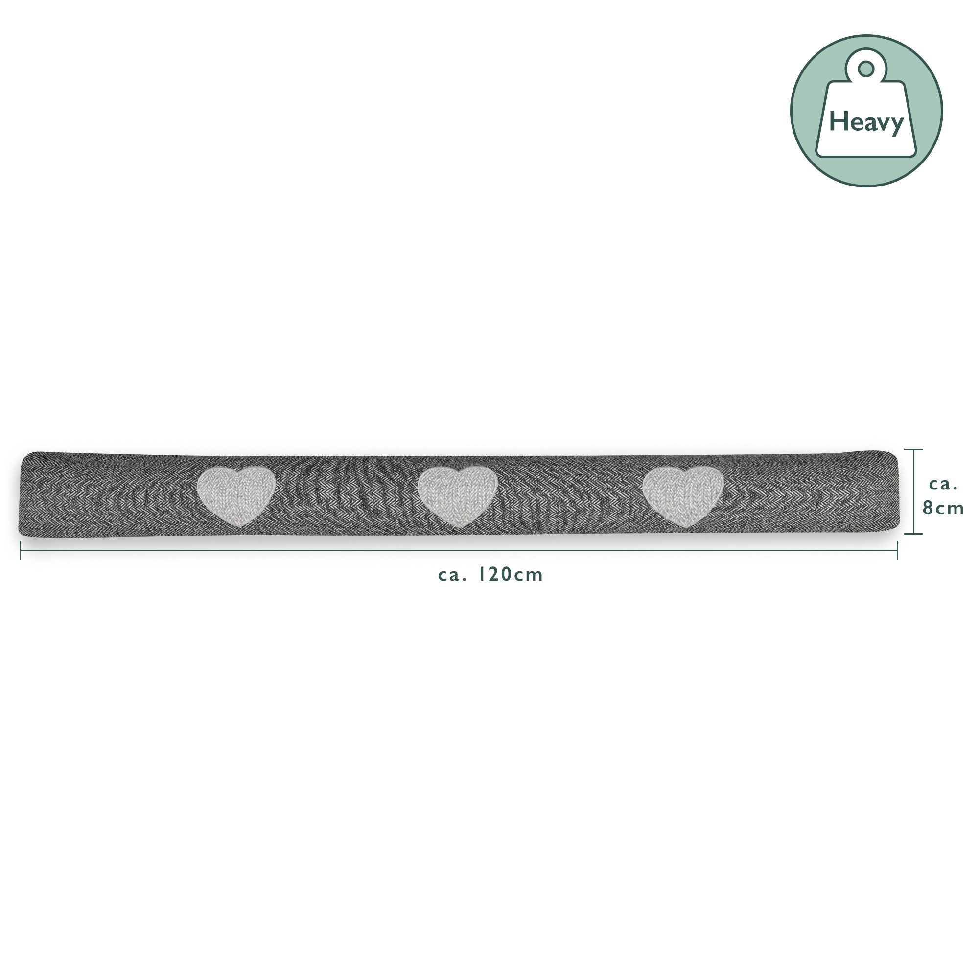 Beautissu Zugluftstopper Zugluftstopper 120 cm lang Tuuli Tuuli 120, Anthra günstig online kaufen