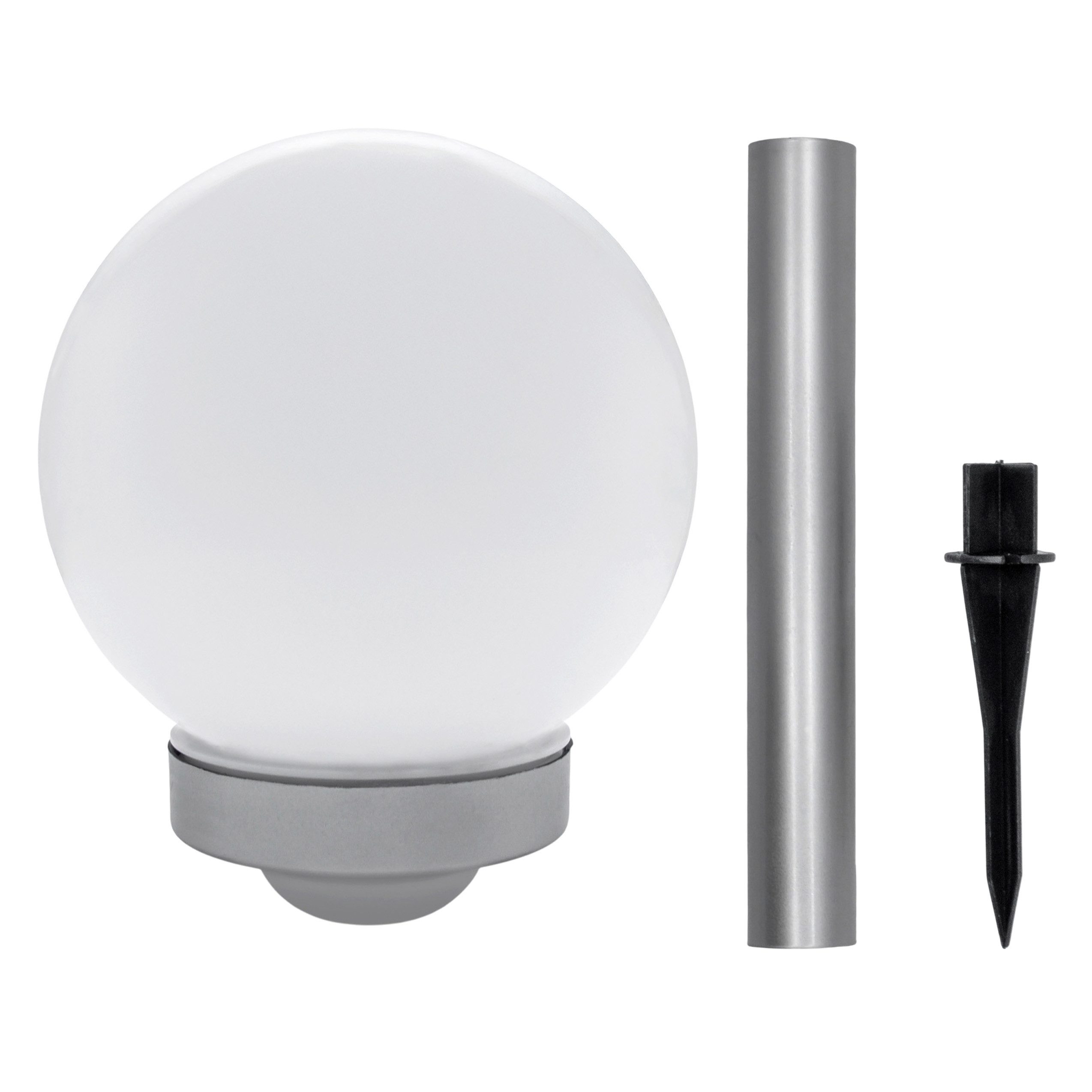 Spetebo Kugelleuchte Solarlampe Kugel warm weiß mit Erdspieß höhenverstellbar, Ein-/Ausschalter, LED, warm weiß, Leuchtdauer 8 Stunden – Bild 4 von 5