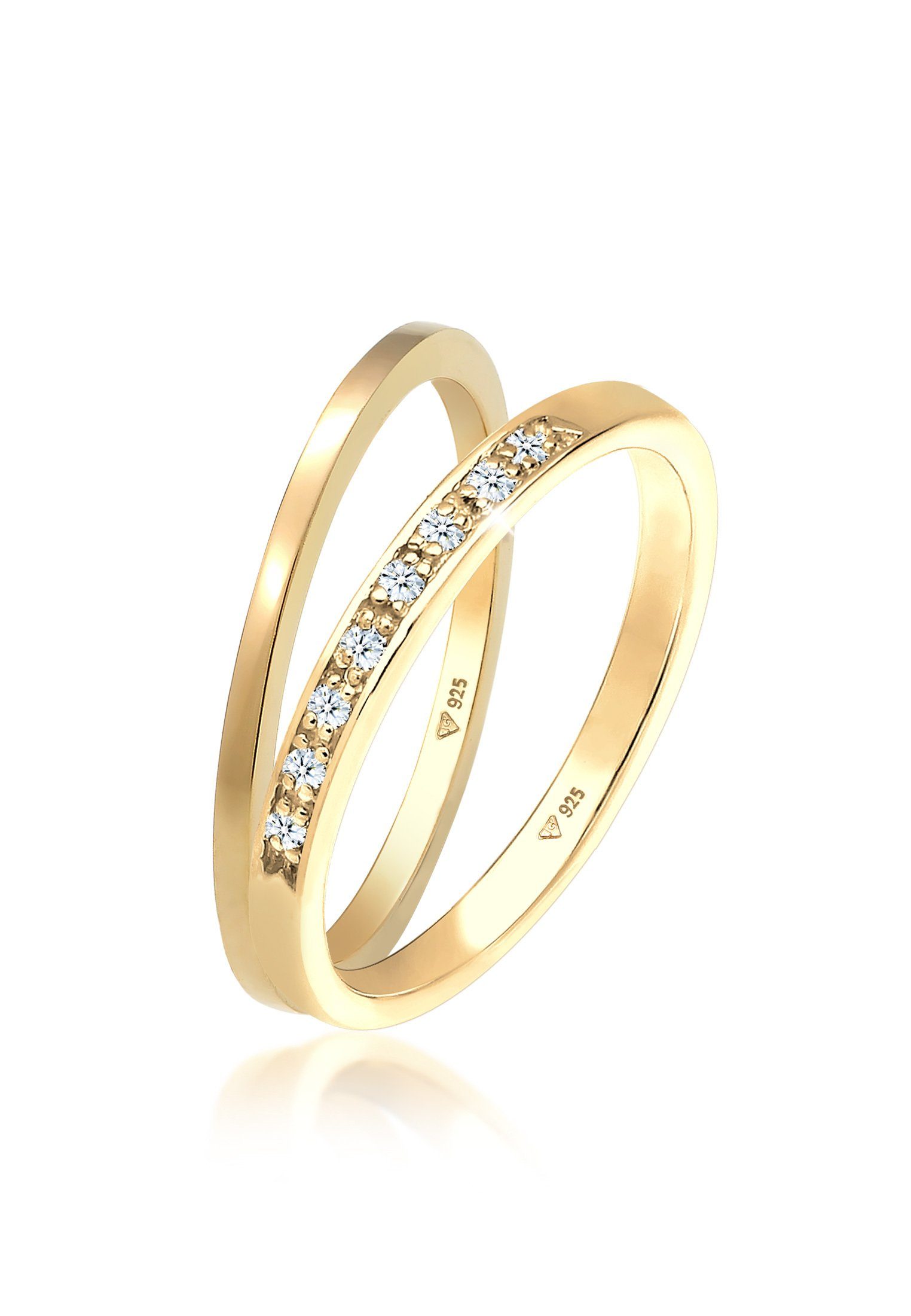 Elli DIAMONDS Diamantring Basic Memoire Diamant günstig online kaufen