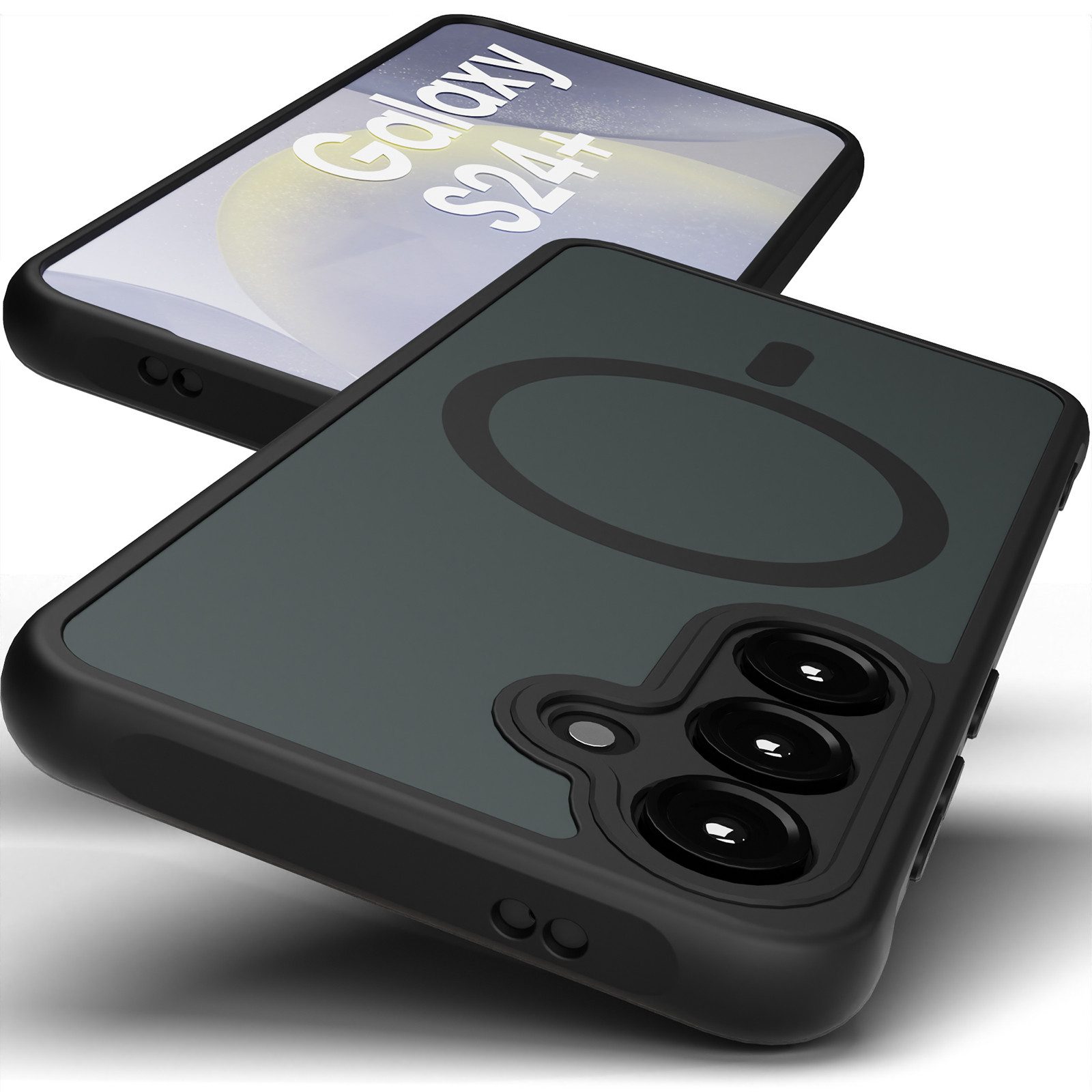 GreenHec Handyhülle Hülle Samsung S26 S25 S24 S23 S22 + Ultra FE MagSafe Case Magnet Black 16,91 cm, Schwarz Cover Magnetische Schutz HandyHülle für Galaxy Ultra Plus EDGE