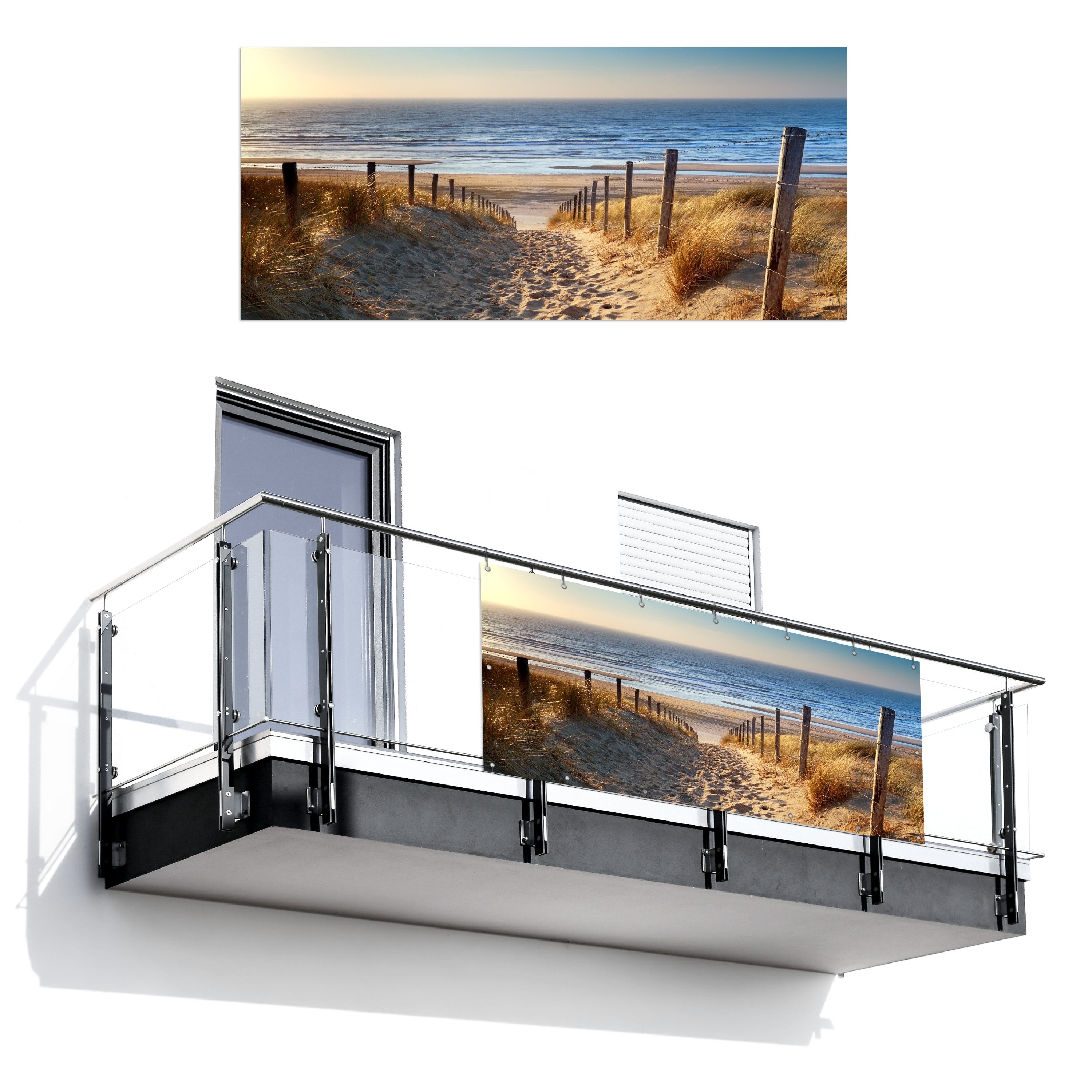 MuchoWow Balkonsichtschutz Strand - Meer - günstig online kaufen