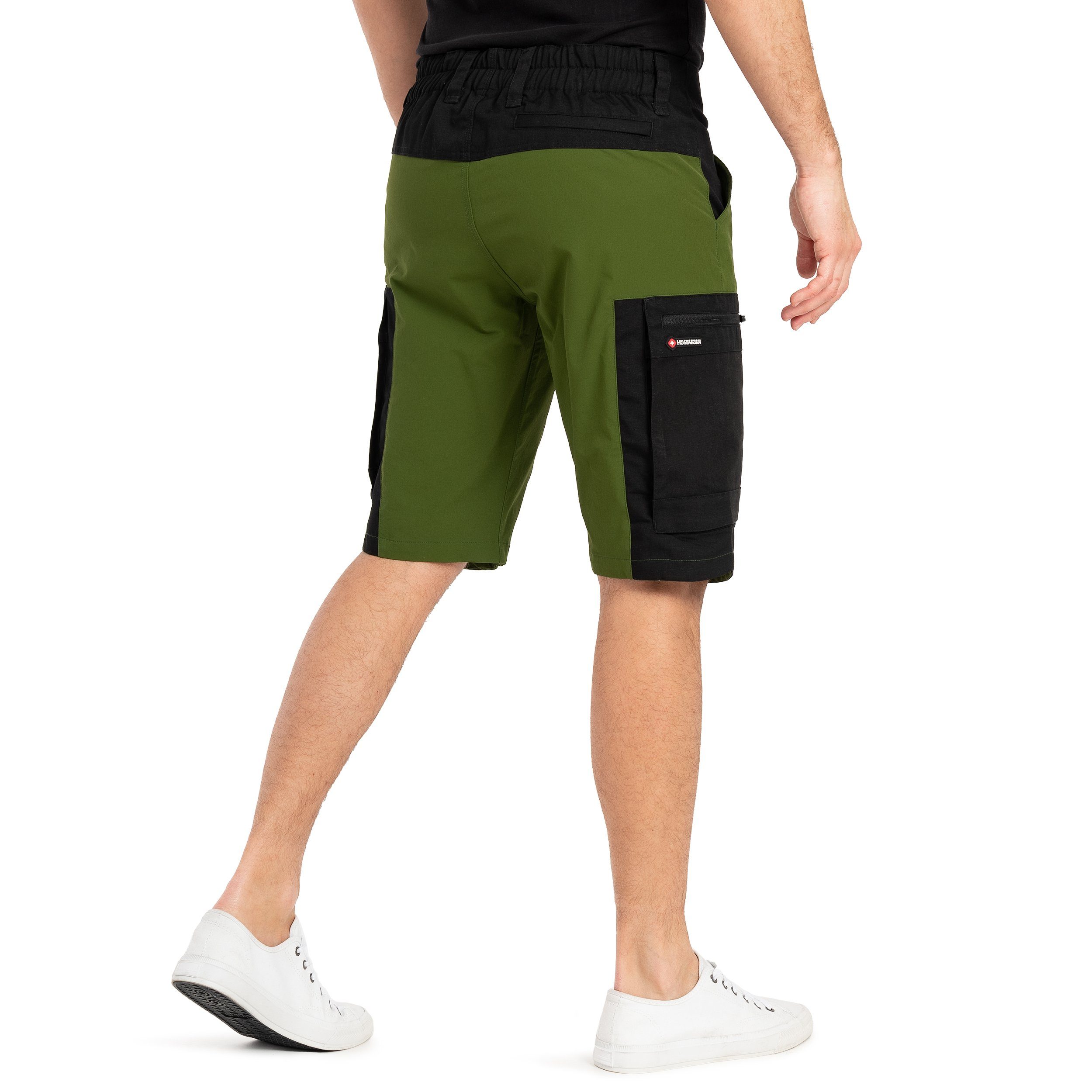 Höhenhorn Cargo Raimeux Outdoor Hose Shorts Grün/Schwarz Arbeitshose Herren Short Kurze