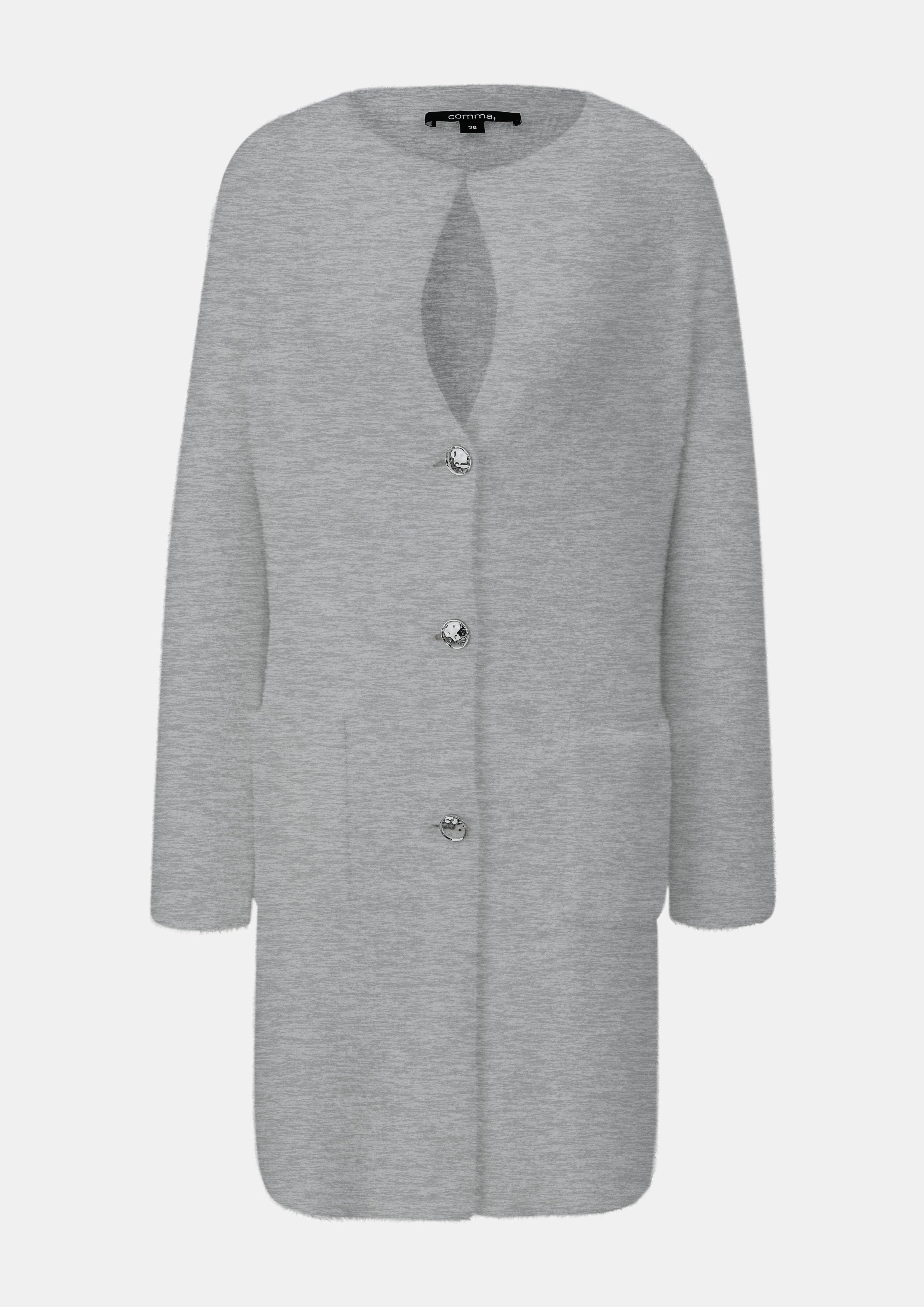 comma Strickjacke Lange Strickjacke mit aufgesetzten günstig online kaufen