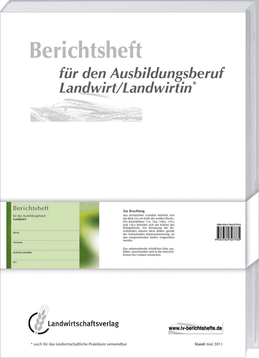 Berichtsheft für den Ausbildungsberuf Landwirt/Landwirtin / diverse