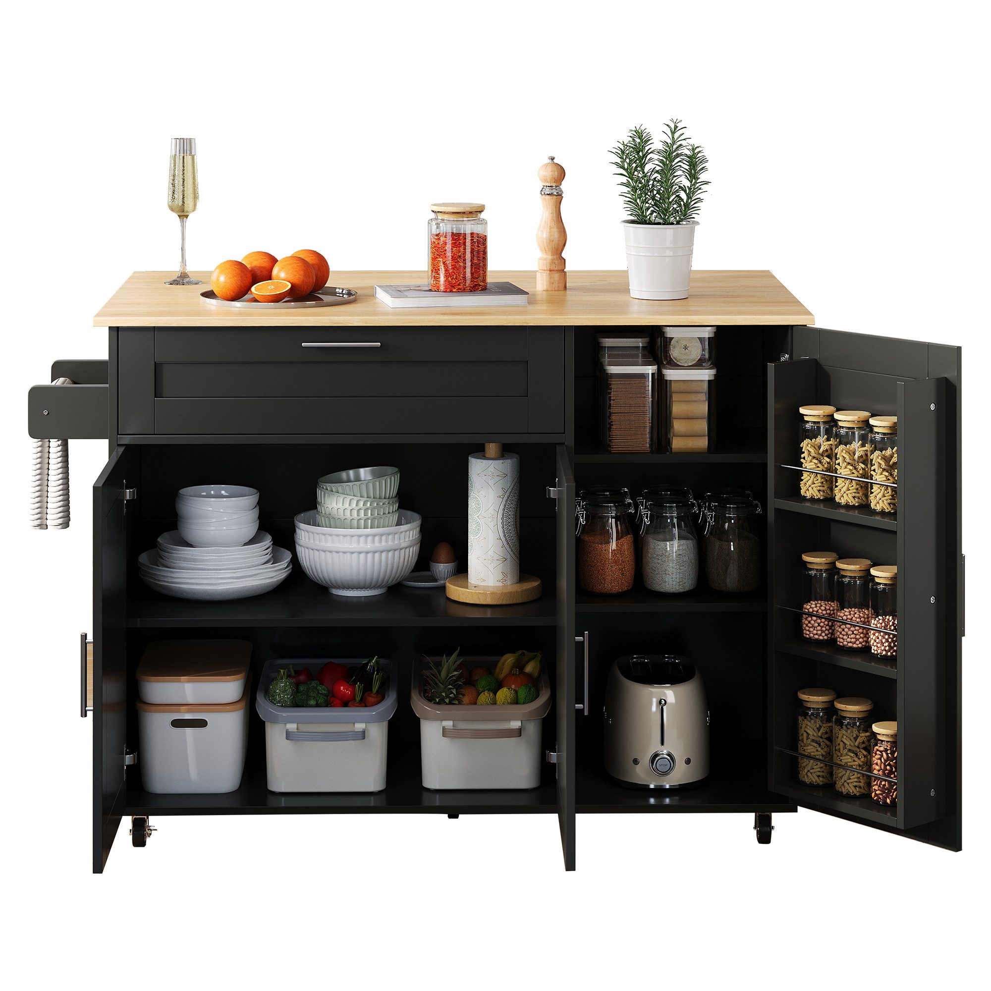 HAUSS SPOLE Küchenwagen Küchenschrank Buffetschrank Sideboard günstig online kaufen