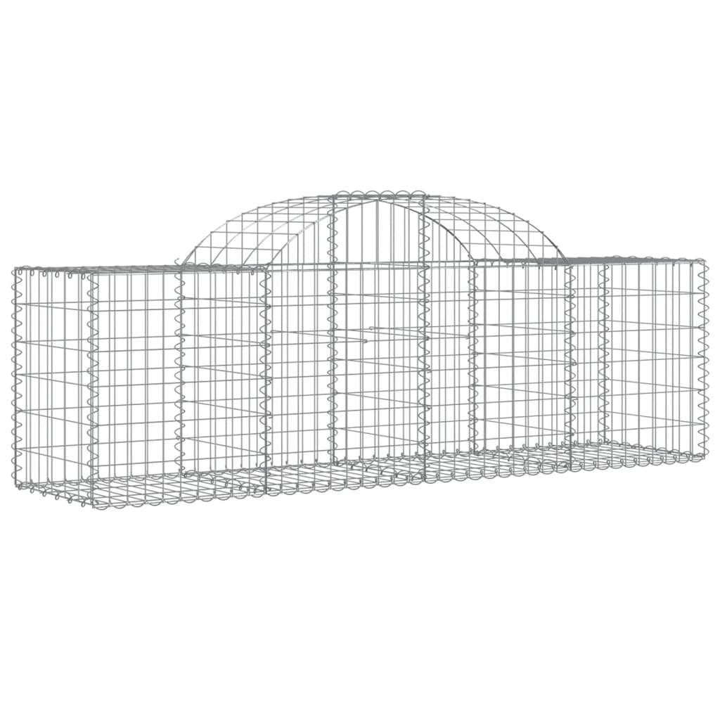 vidaXL Blumentopf Gabionen mit Hochbogen 14 Stk. 200x50x60/80 cm Verzinktes Eisen (14 St)