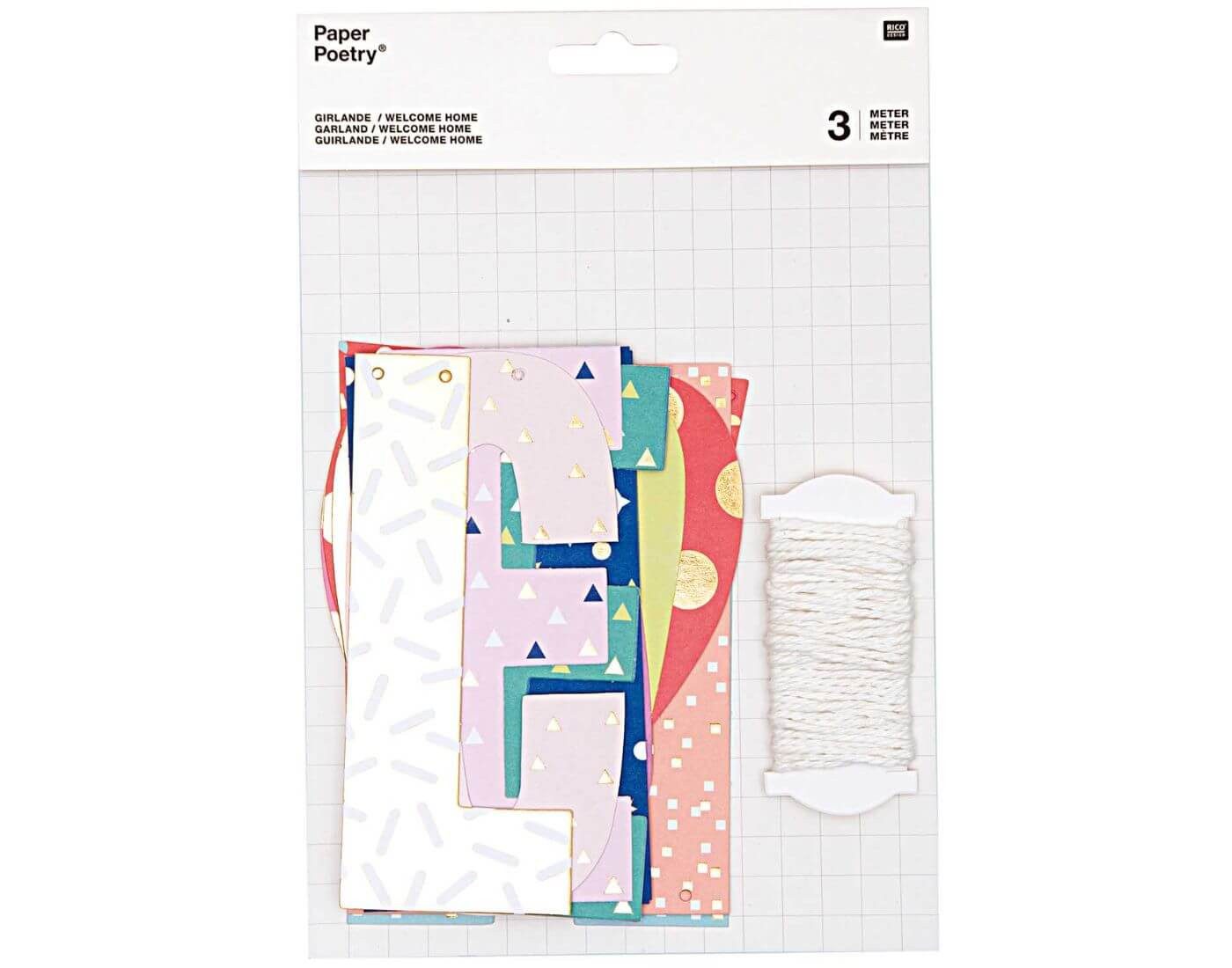 Rico Design Girlande Paper Poetry Girlande Welcome Home