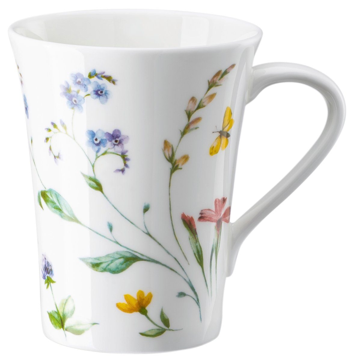 Hutschenreuther Becher Nora Spring Vibes Becher mit Henkel, Bone China 12,5 x 9,2 x 11,5cm