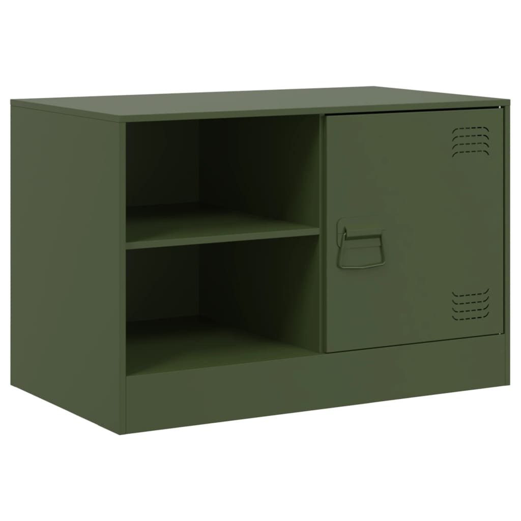 vidaXL TV-Schrank TV-Schrank Olivgrün 67x39x44 cm Stahl (1-St)