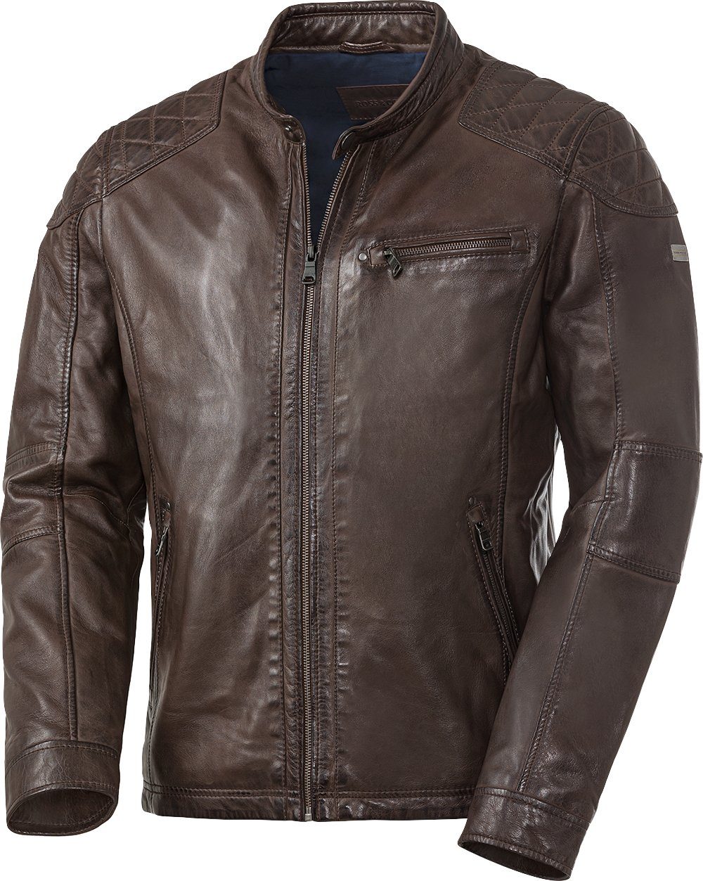 Ross & Cole Lederjacke lässiges Design günstig online kaufen
