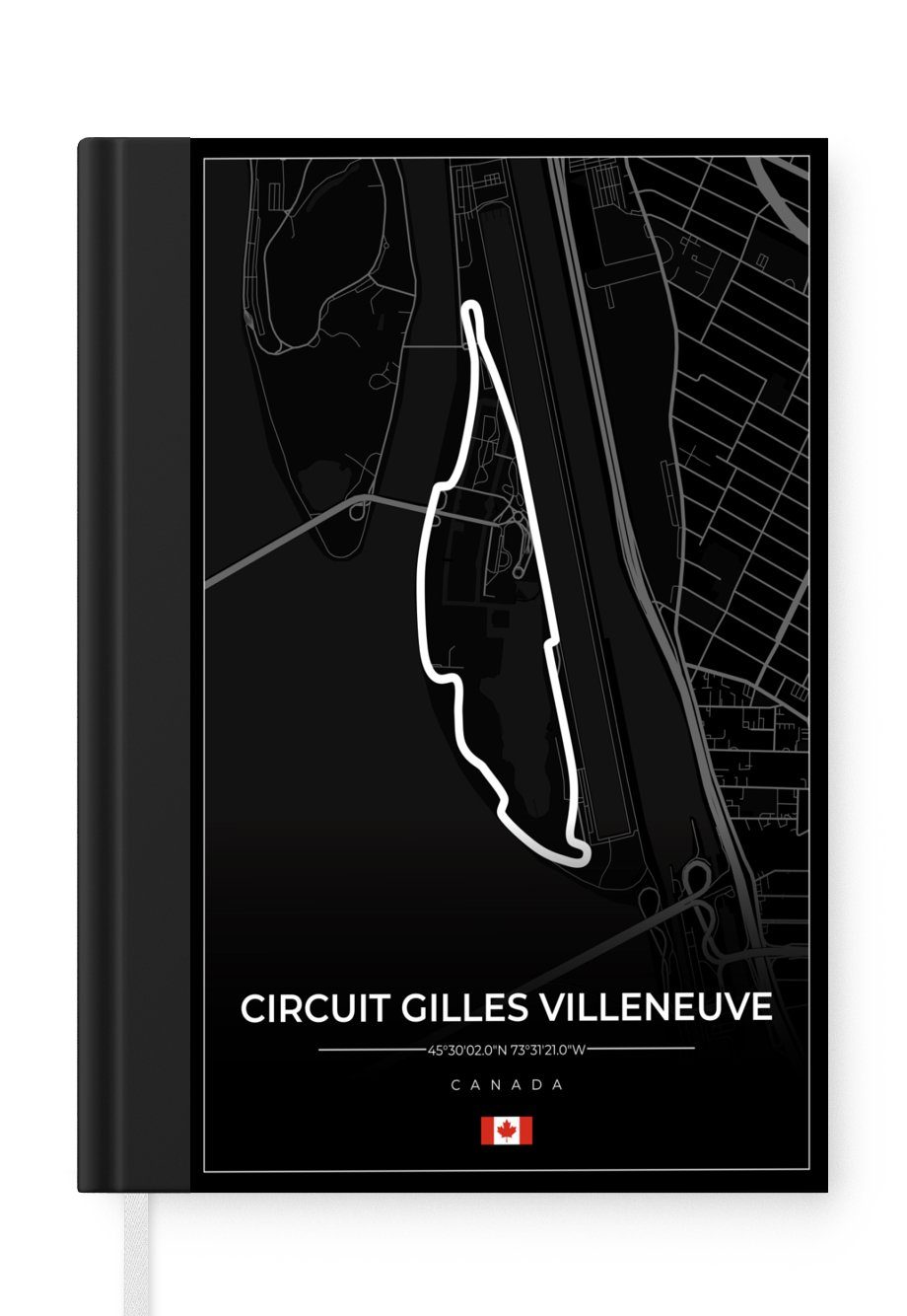 MuchoWow Notizbuch Rennsport - Rennstrecke - Circuit Gilles Villeneuve - Kanada - F1 -, Journal, Merkzettel, Tagebuch, Notizheft, A5, 98 Seiten, Haushaltsbuch