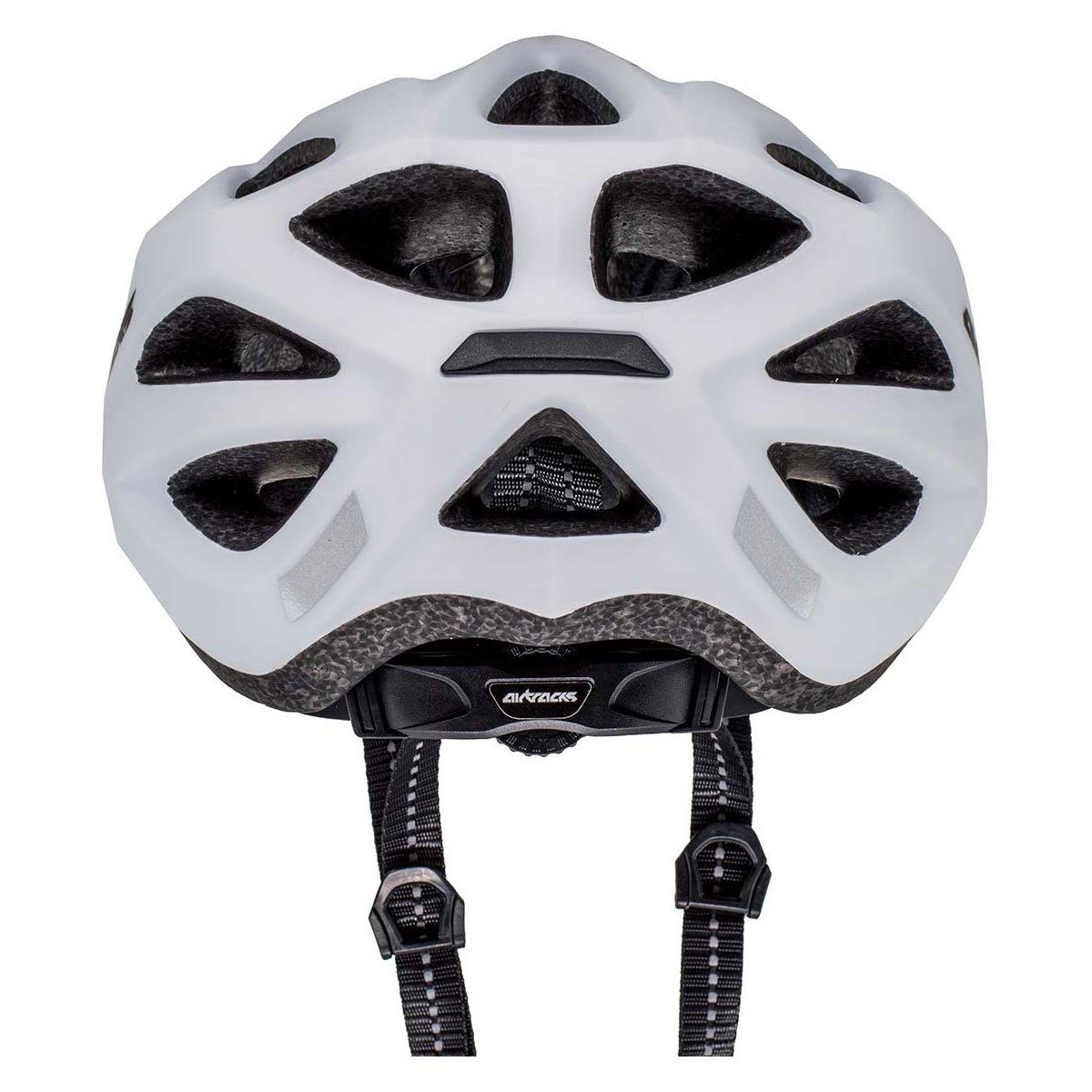 Airtracks Fahrradhelm Fahrradhelm Savage S/M (53-58cm), L/XL (58-63cm) (KJ-201 für Herren und Damen - EPS Körper), + IN MOULD / Neon Weiß Schwarz Matt – Bild 5 von 5