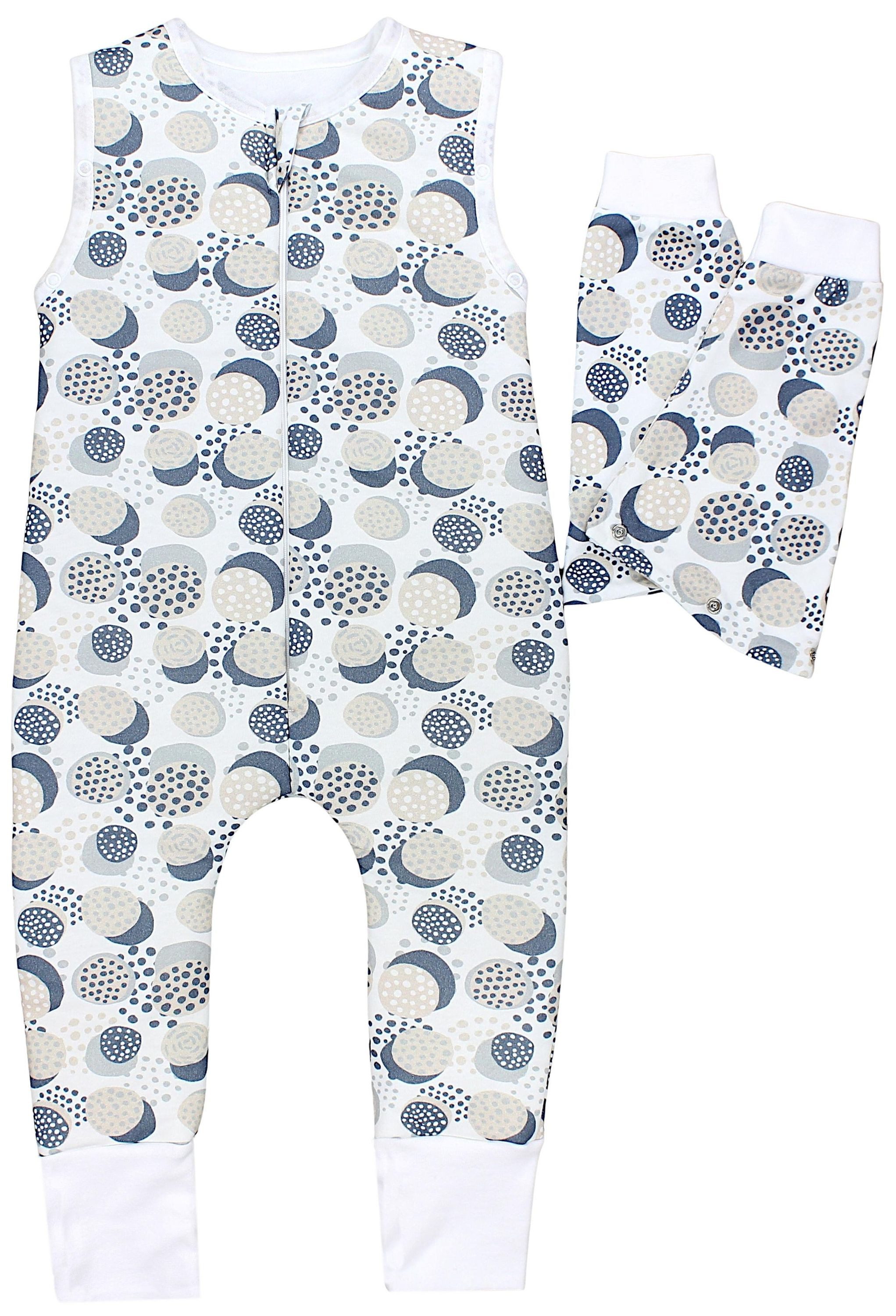 TupTam Babyschlafsack 2.5 TOG Schlafsack BIO-Baumwolle mit Beinen und Ärmeln Herbst Winter – Bild 3 von 5
