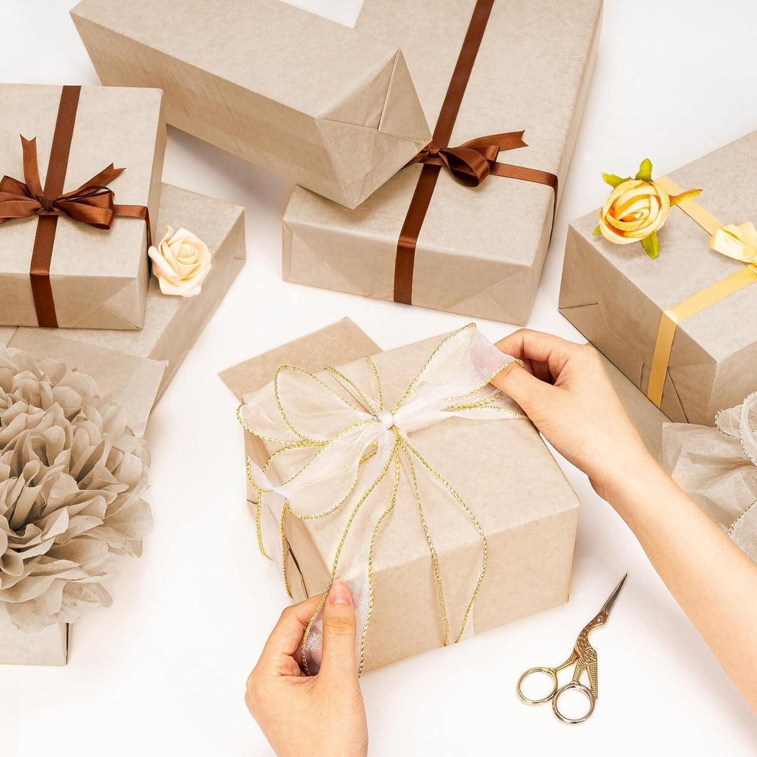 LuxusKollektion Geschenkpapier Seidenpapier 100 Blatt Packseide Geschenk 50x35cm braun