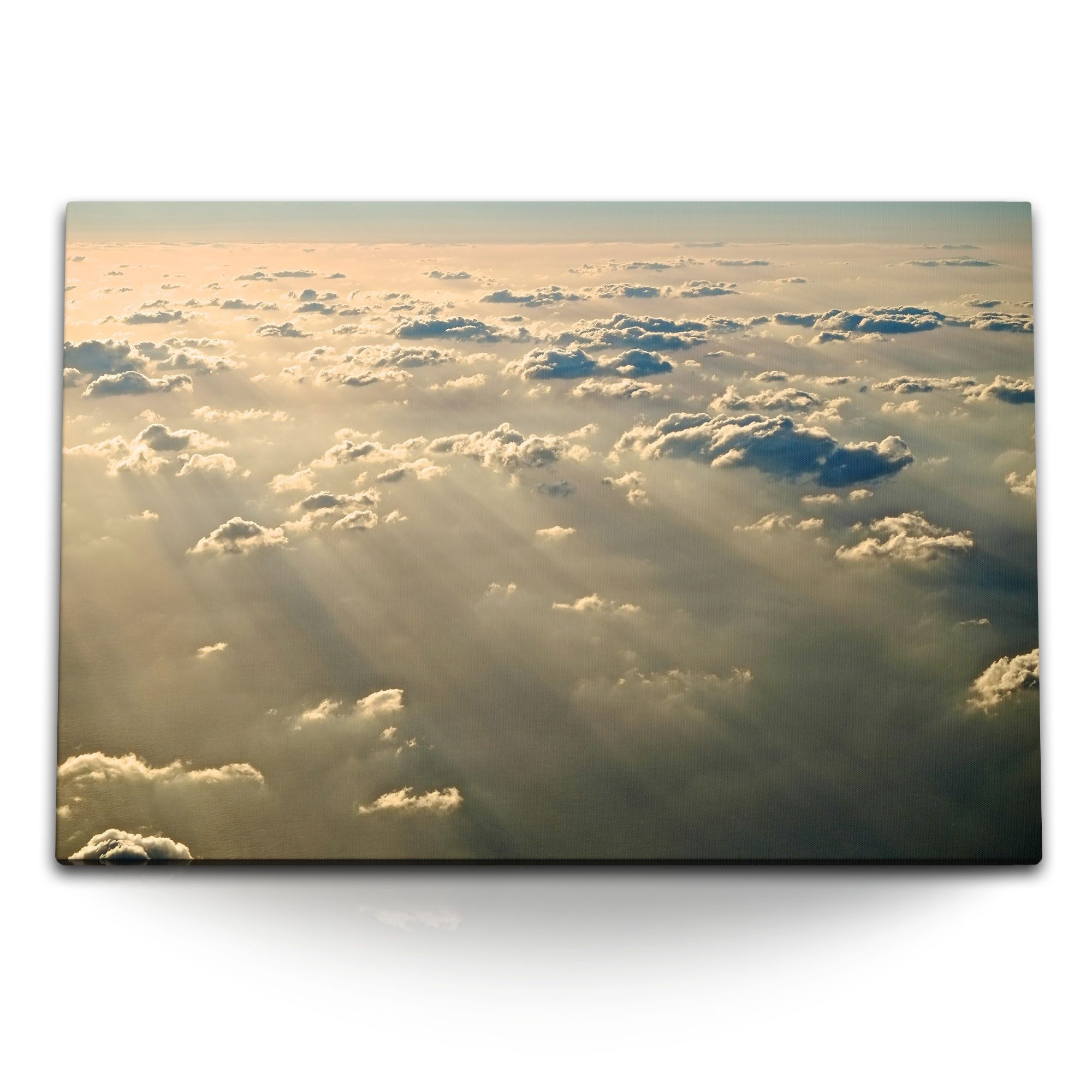 Sinus Art Leinwandbild 120x80cm Wandbild auf Leinwand Über den Wolken Himmel Himmelreich Sonn, (1 St)